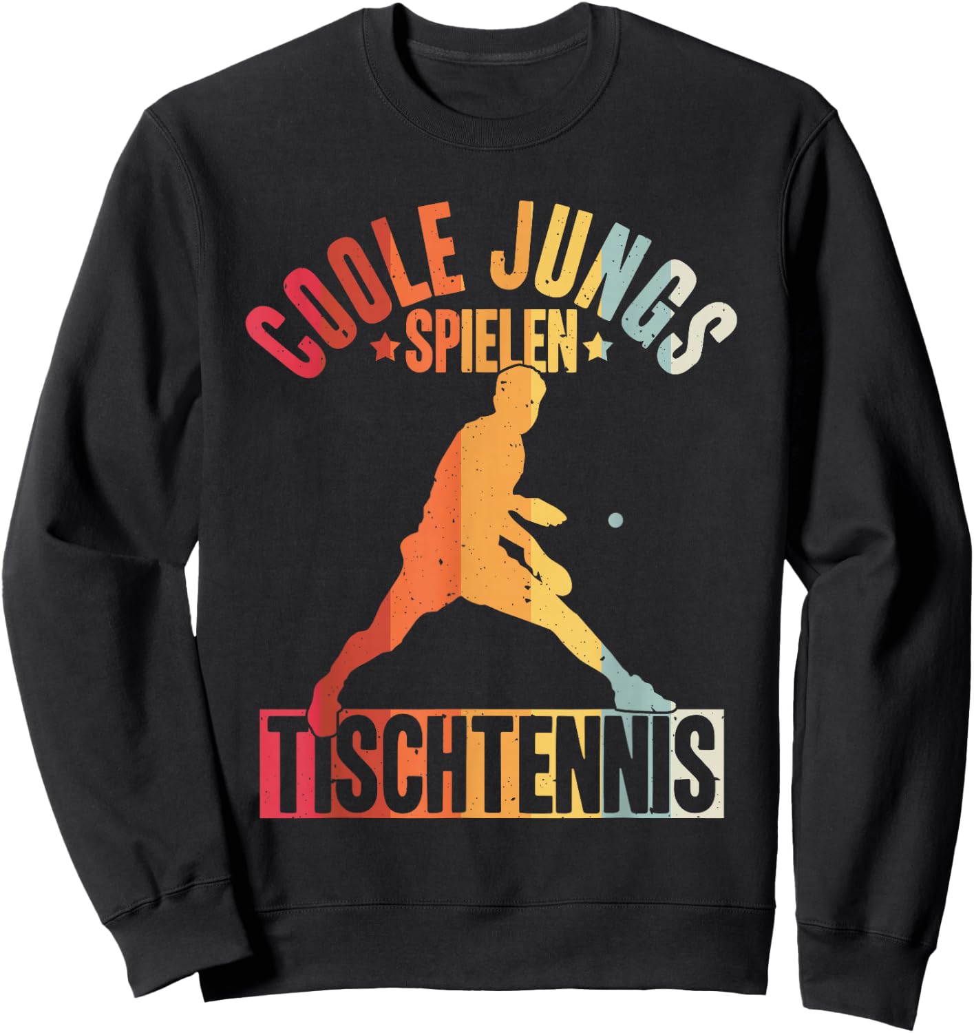 Cool Boys Play Table Tennis Kids Ping Pong Boys , black, s Sweatshirt - Sweatshirt | Black