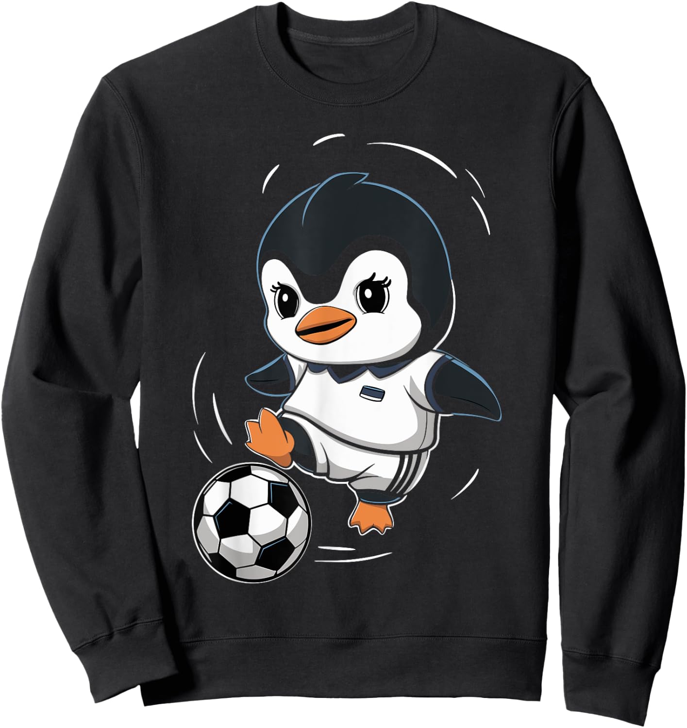 Cute Penguin Soccer Penguin Playing Football Sport Penguin Sweatshirt - Sweatshirt | Black