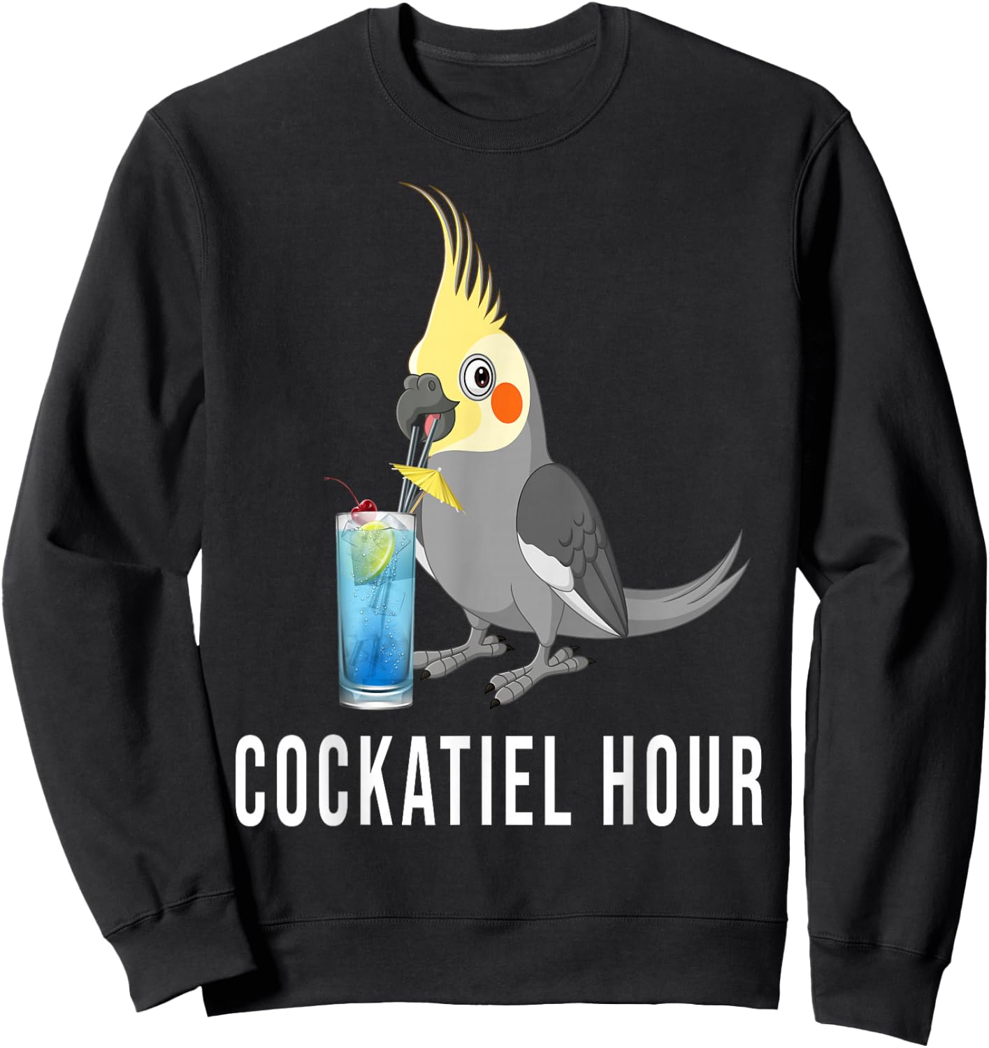 Cockatiel Hour Bird Lovers Nymphensitti Sweatshirt - Sweatshirt | Black
