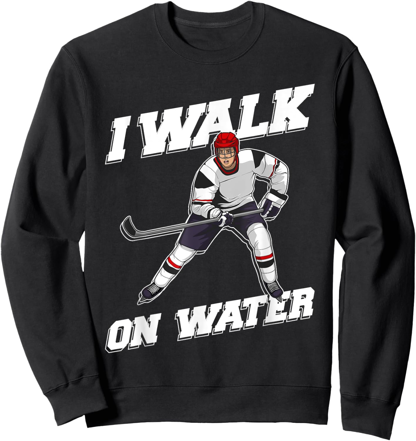 Cool Ice Hockey Player Art Women Ice Hockey Lover Sweatshirt - Sweatshirt | Black