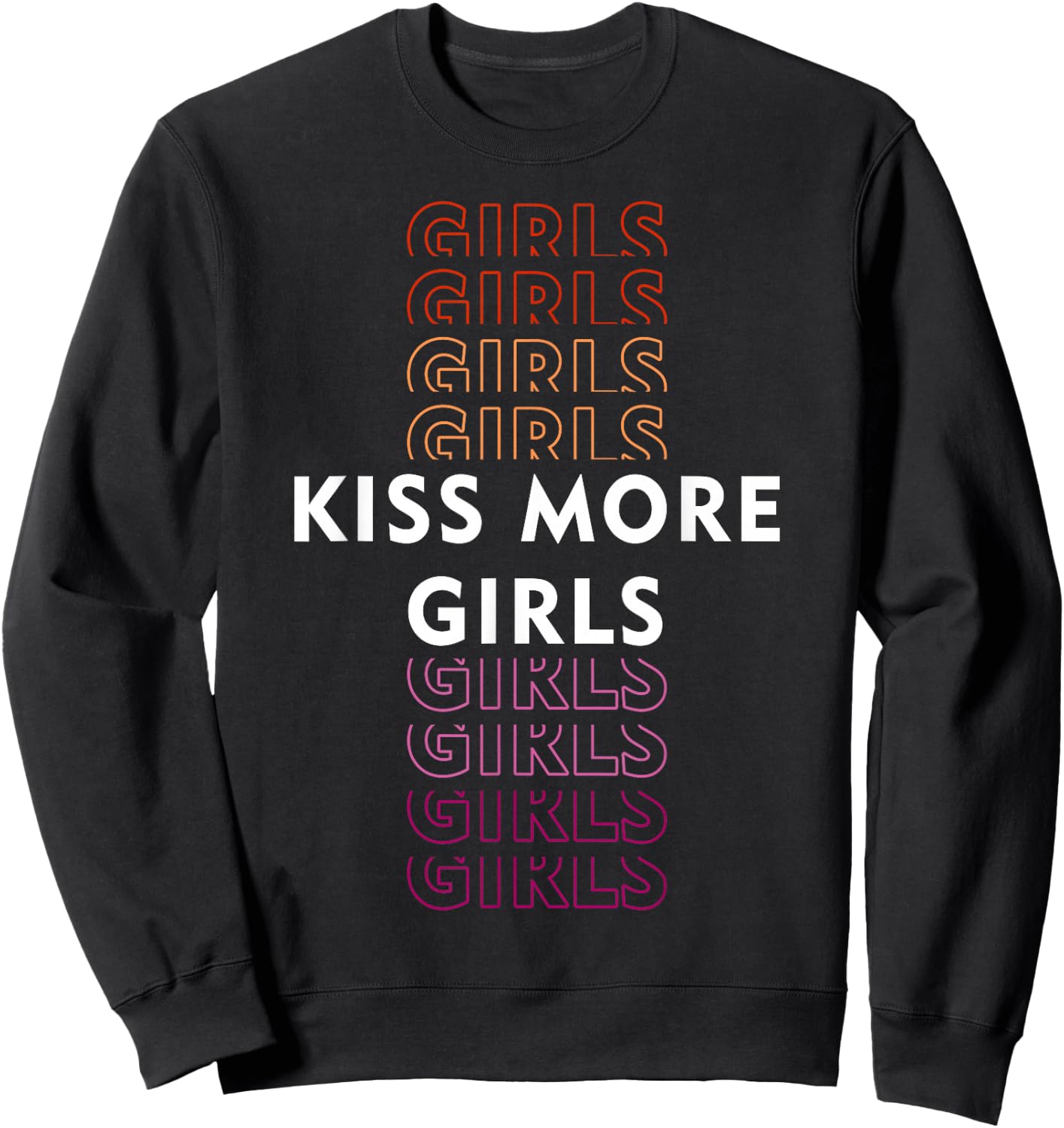 Playful Lesbian Pride with Bold and Fun Style Sweatshirt - Sweatshirt | Black