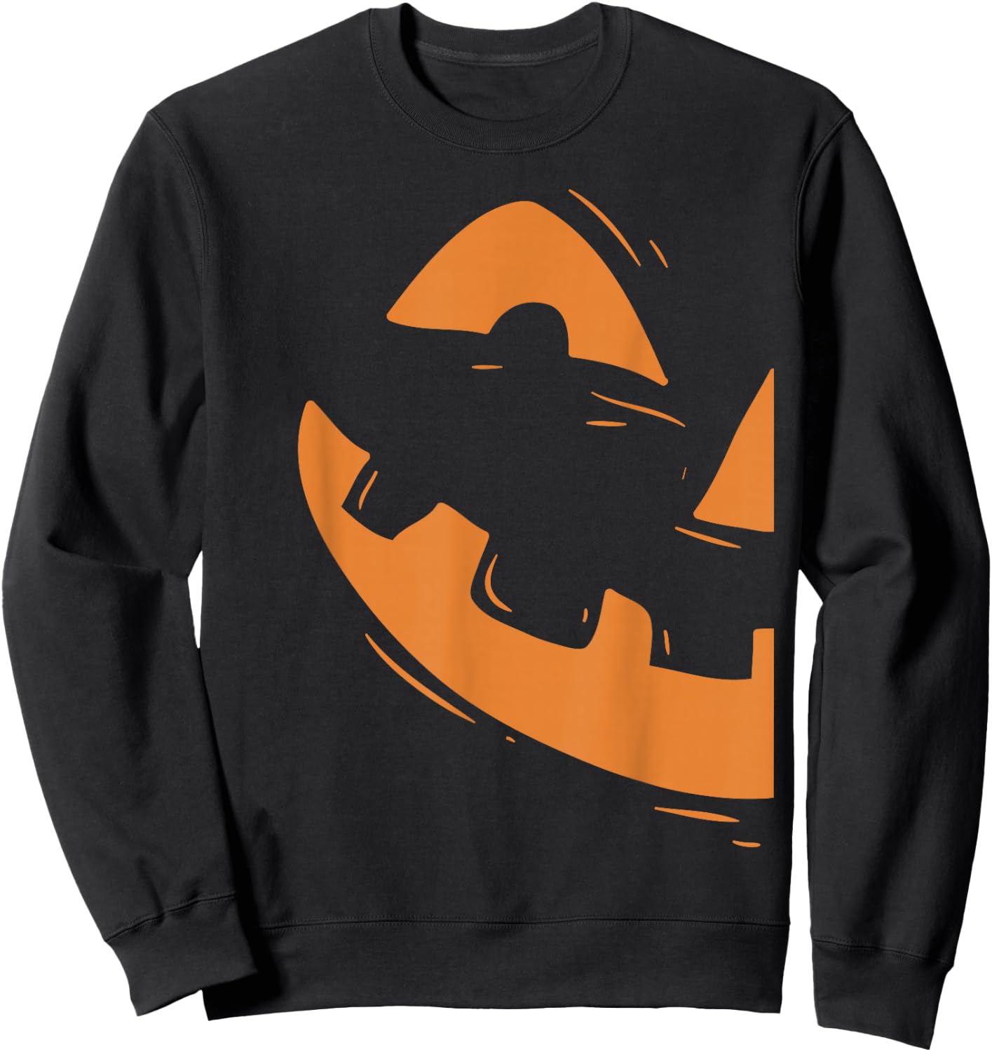 Jack-O-Lantern Shirt Pumpkin Face Halloween Matching Couple Sweatshirt - Sweatshirt | Black