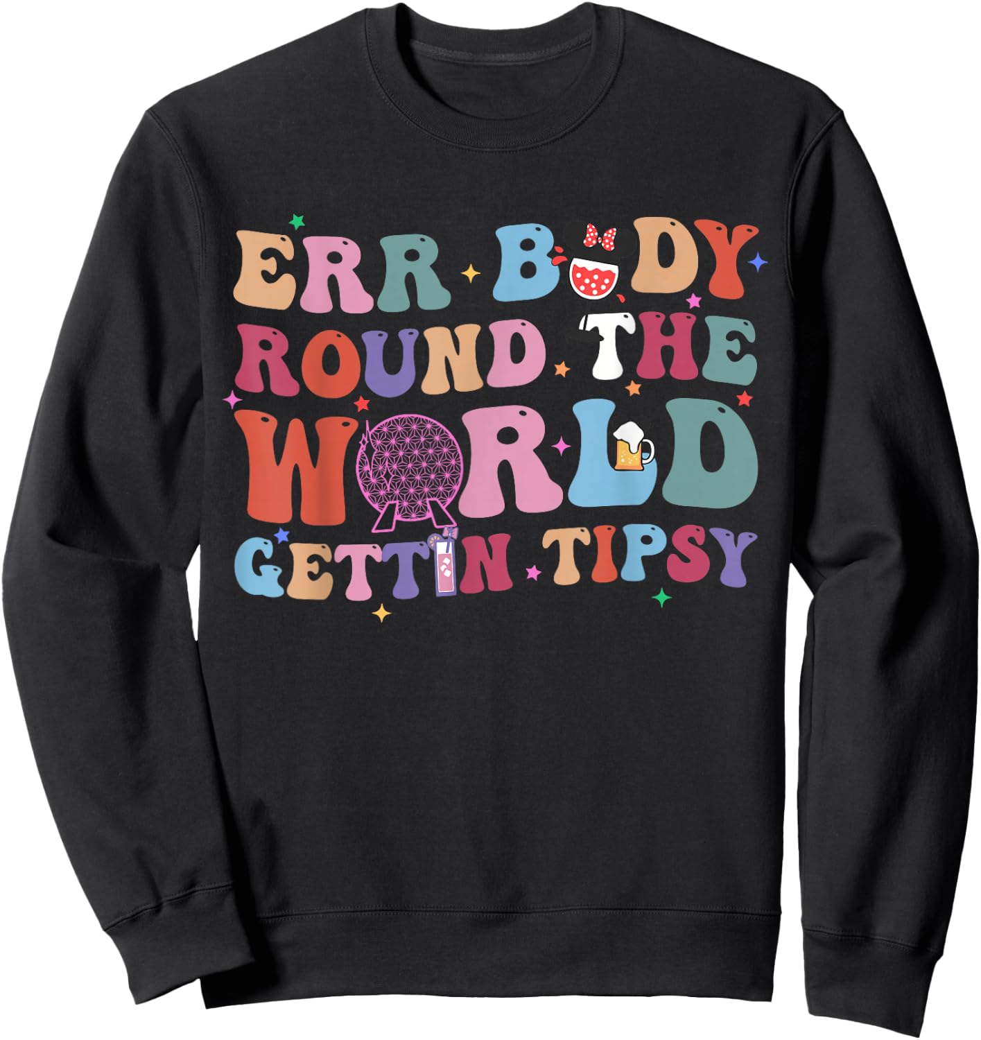 Adults Black Small Modern Round Collar Short Sleeve Sweatshirt - Sweatshirt | Black