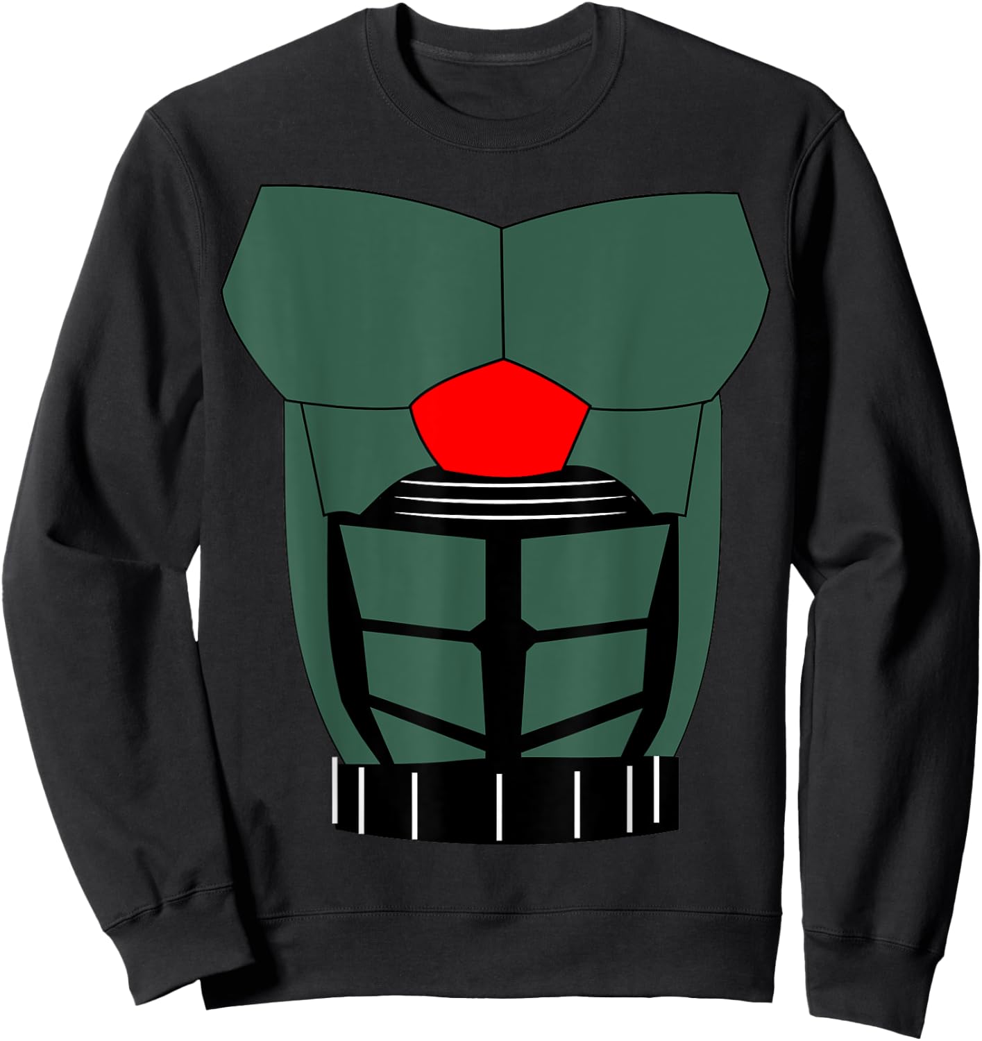Futuristic Sci-Fi Space Soldier Armor Halloween Costume Sweatshirt - Sweatshirt | Black