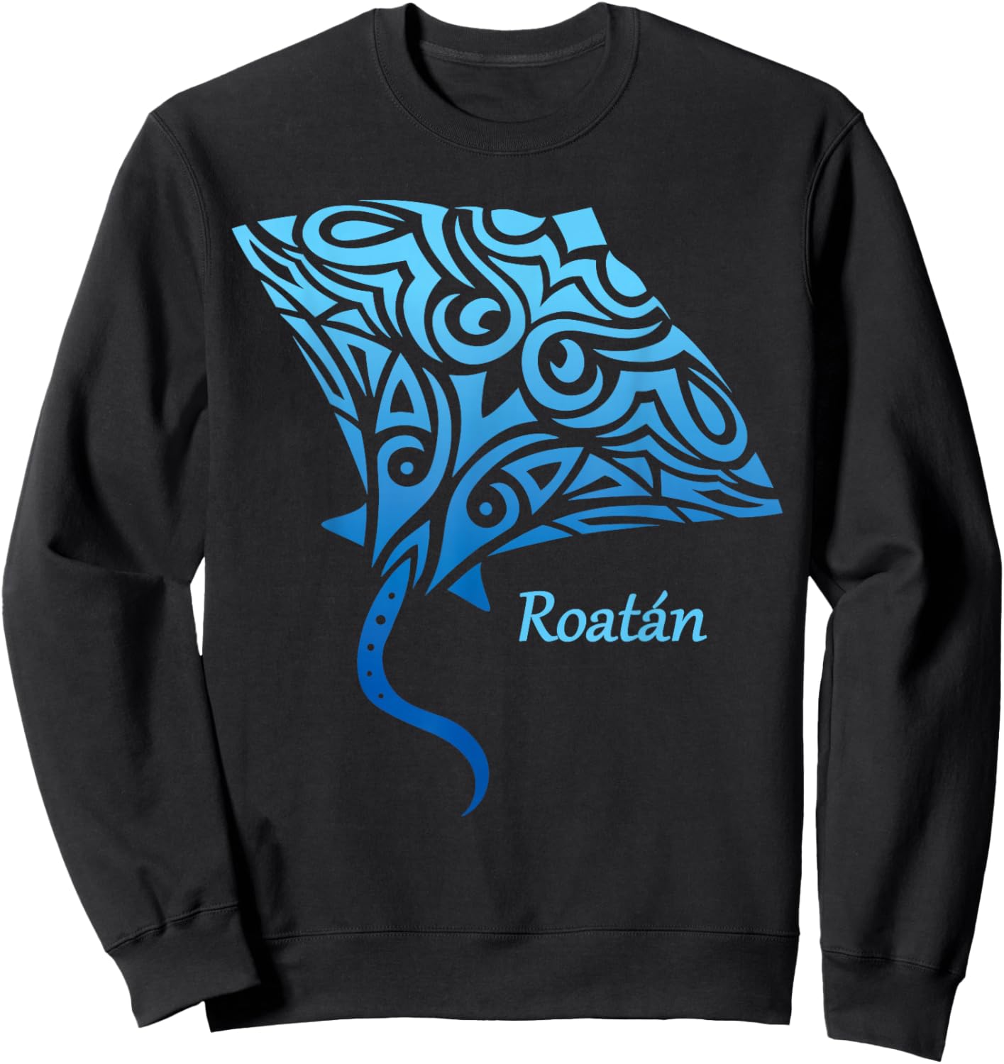 Roatan Honduras Stingray Girls Boys Toddler Souvenir Sweatshirt - Sweatshirt | Black