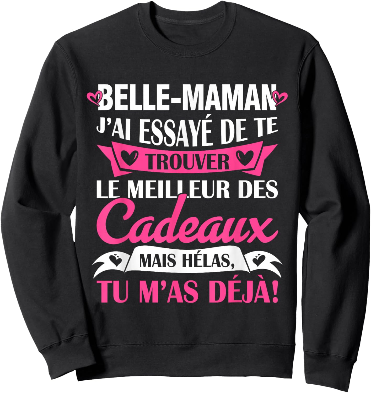 Mother's Day Gift Humour Birthday Gift Stepmom , Black, S Sweatshirt - Sweatshirt | Black