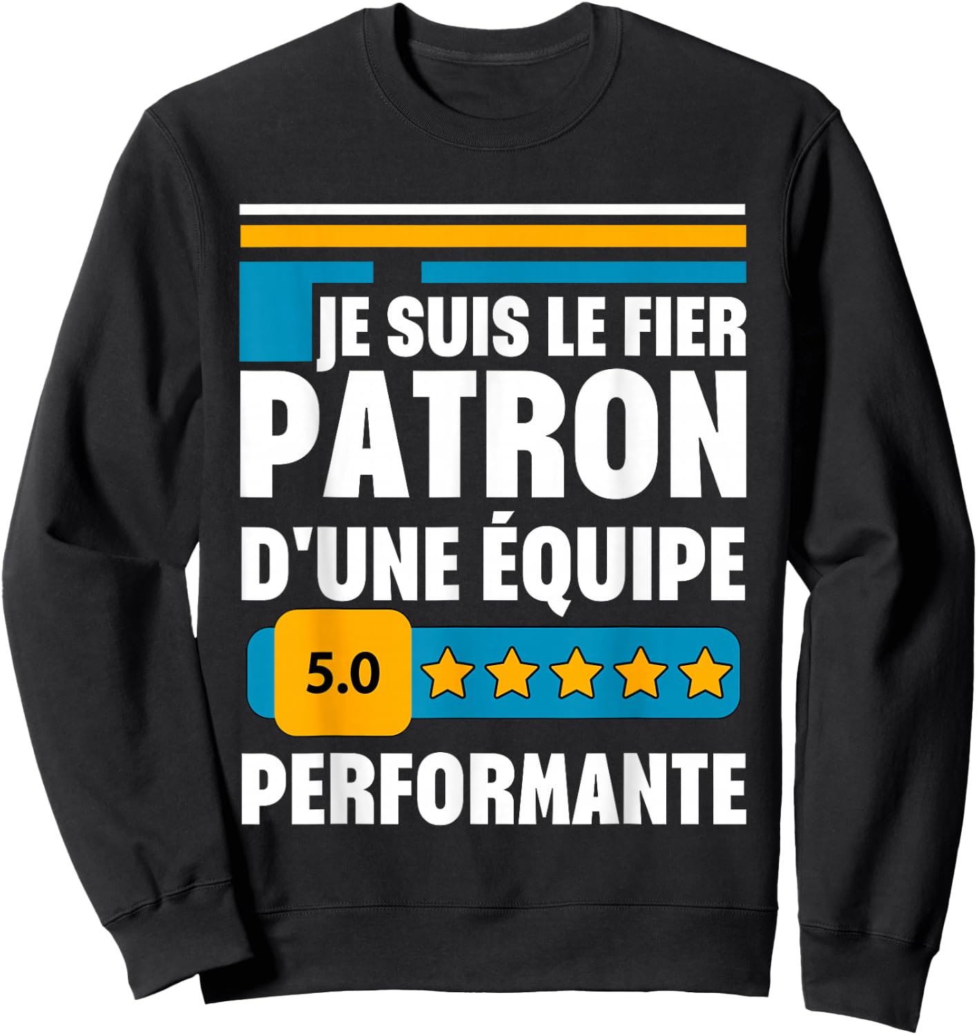 Funny Gift boss, original idea for team leader , Black, S Sweatshirt - Sweatshirt | Black
