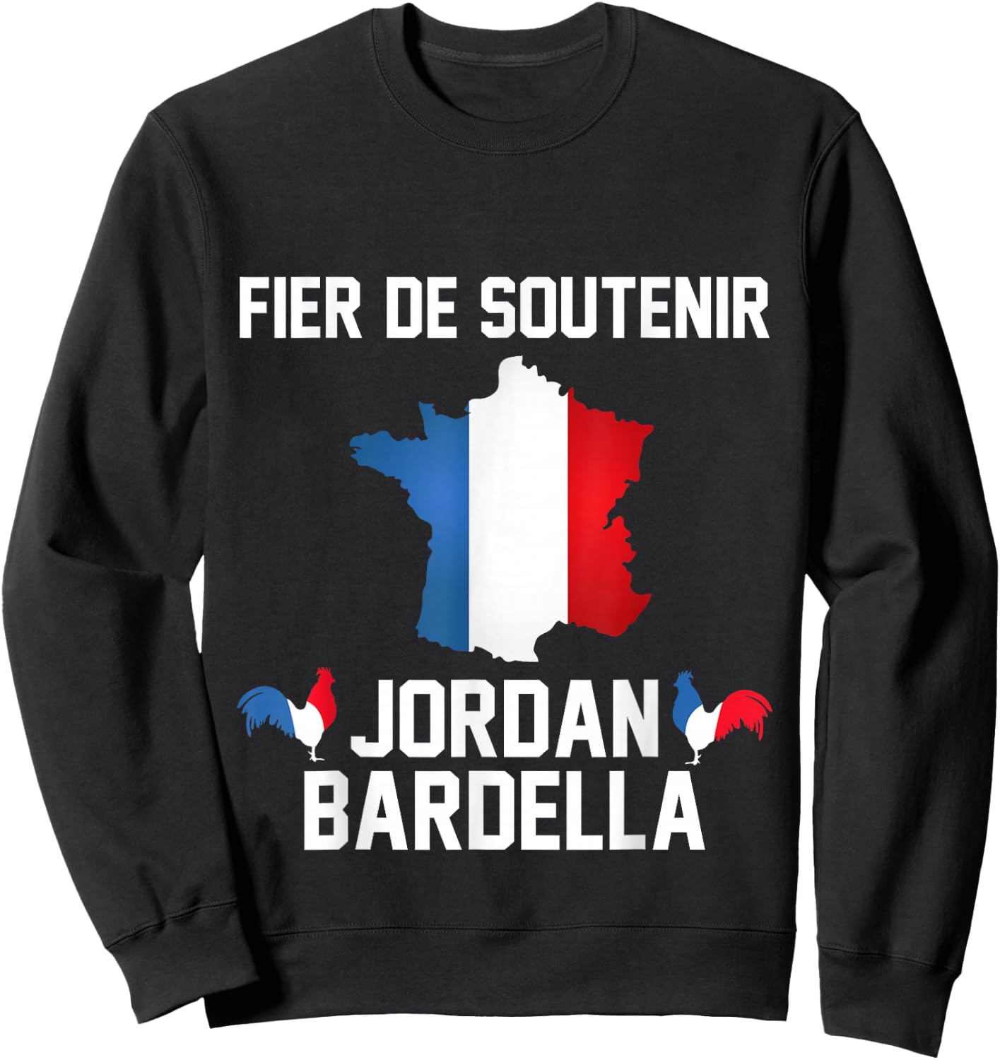 Proud Support Bardella France Gathering 2027 French Sweatshirt - Sweatshirt | Black