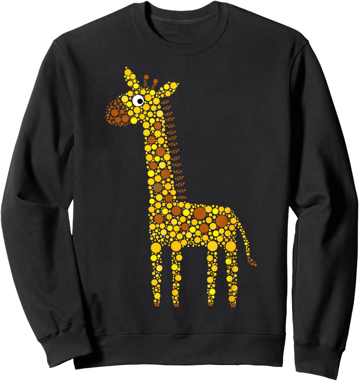 Dot Day Giraffe Polka Dot Art Kids Boys Girls Sweatshirt - Sweatshirt | Black