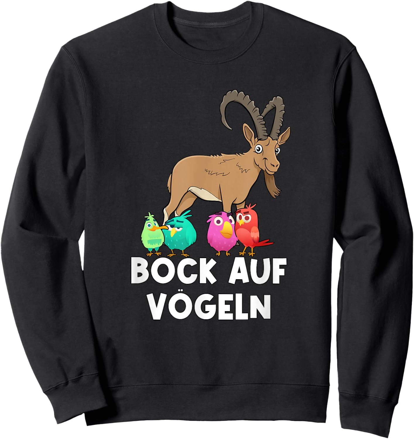 Bock Auf Vögeln Sex Word Game Versauter Slogan , black Sweatshirt - Sweatshirt | Black