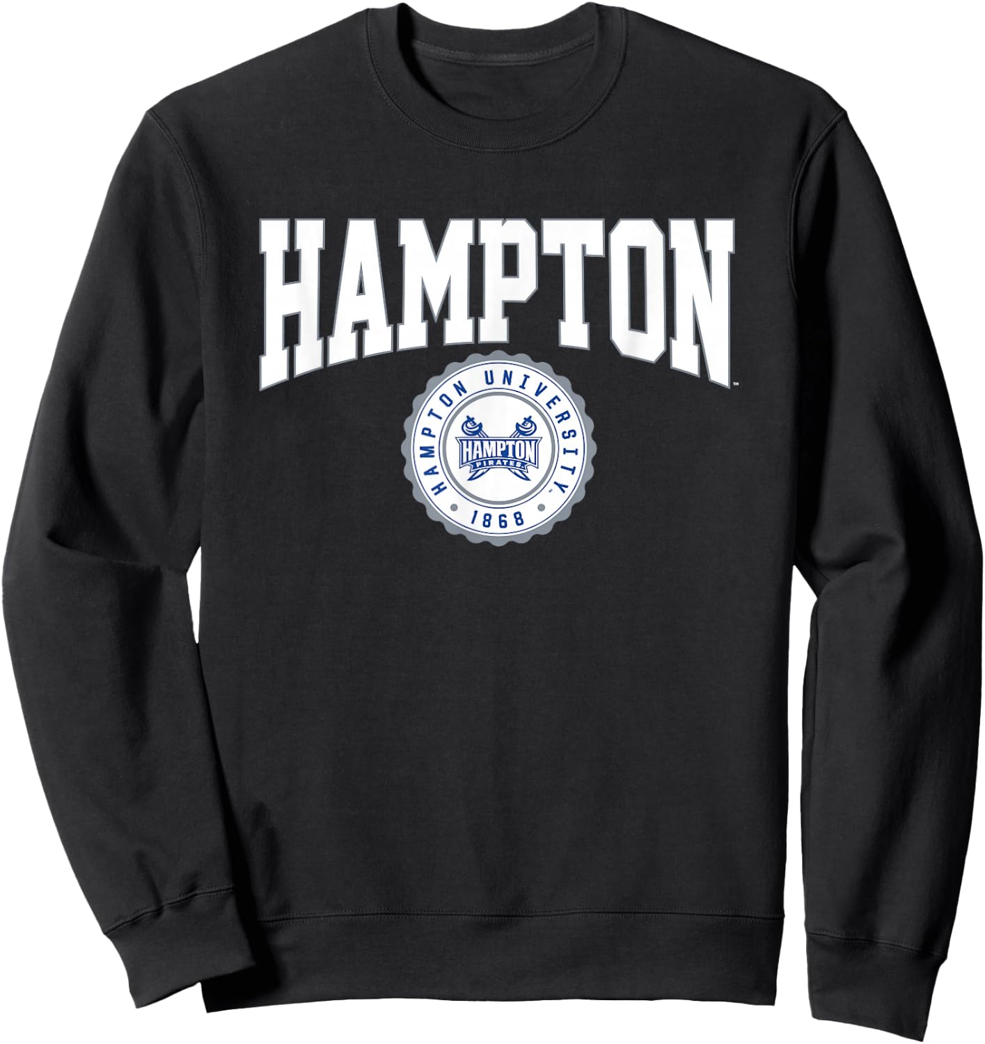 Hampton University Pirates Collegiate Seal Sweatshirt - Sweatshirt | Black