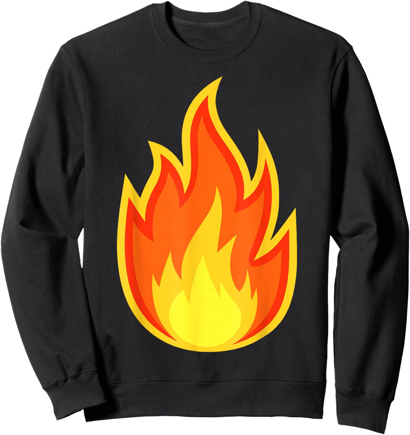 Fire Flame Costume Adult Kids Men Women , Black, S Sweatshirt - Sweatshirt | Black