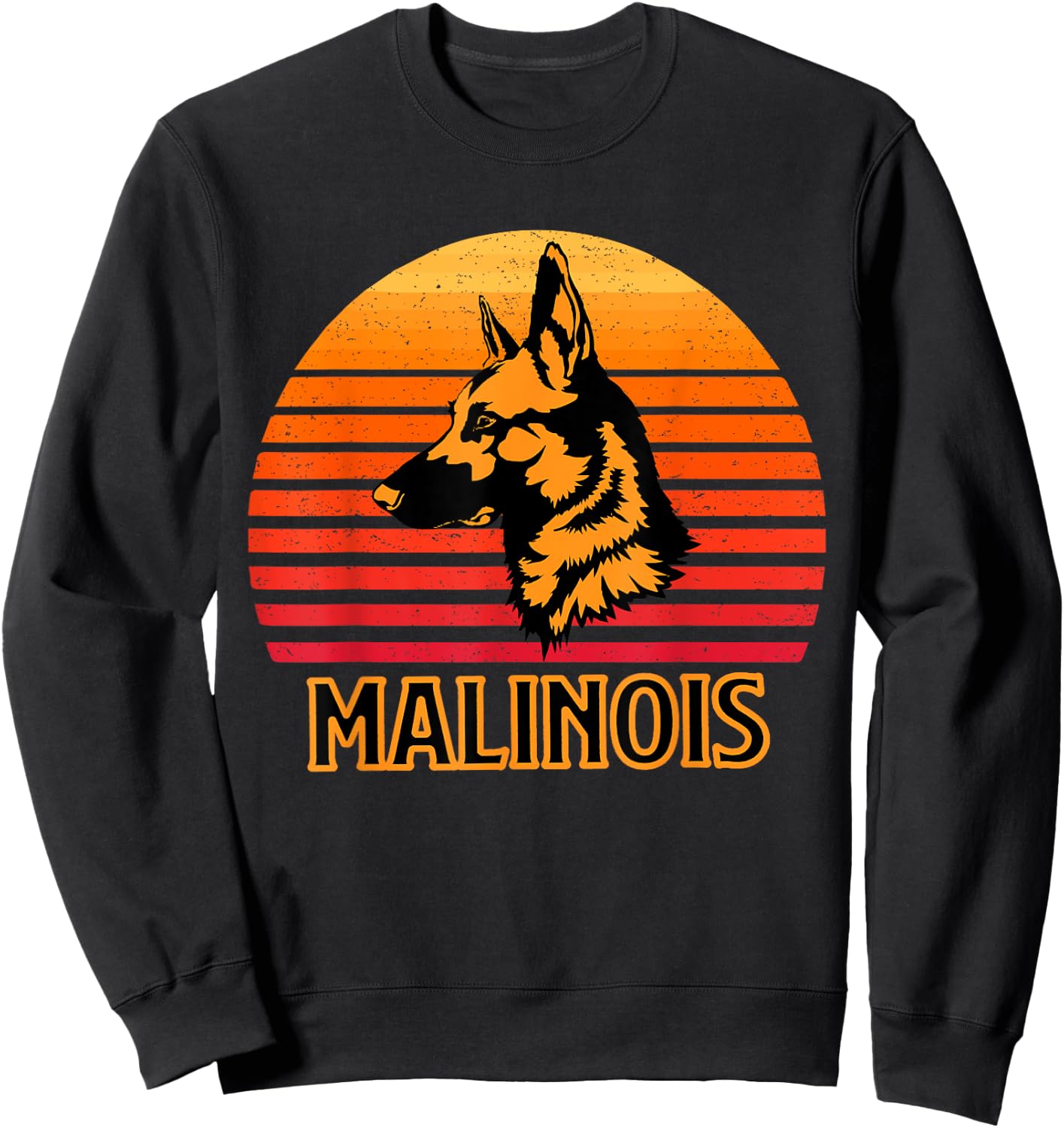 Vintage Belgian Malinois Dog Retro Malinois Gift Sweatshirt - Sweatshirt | Black