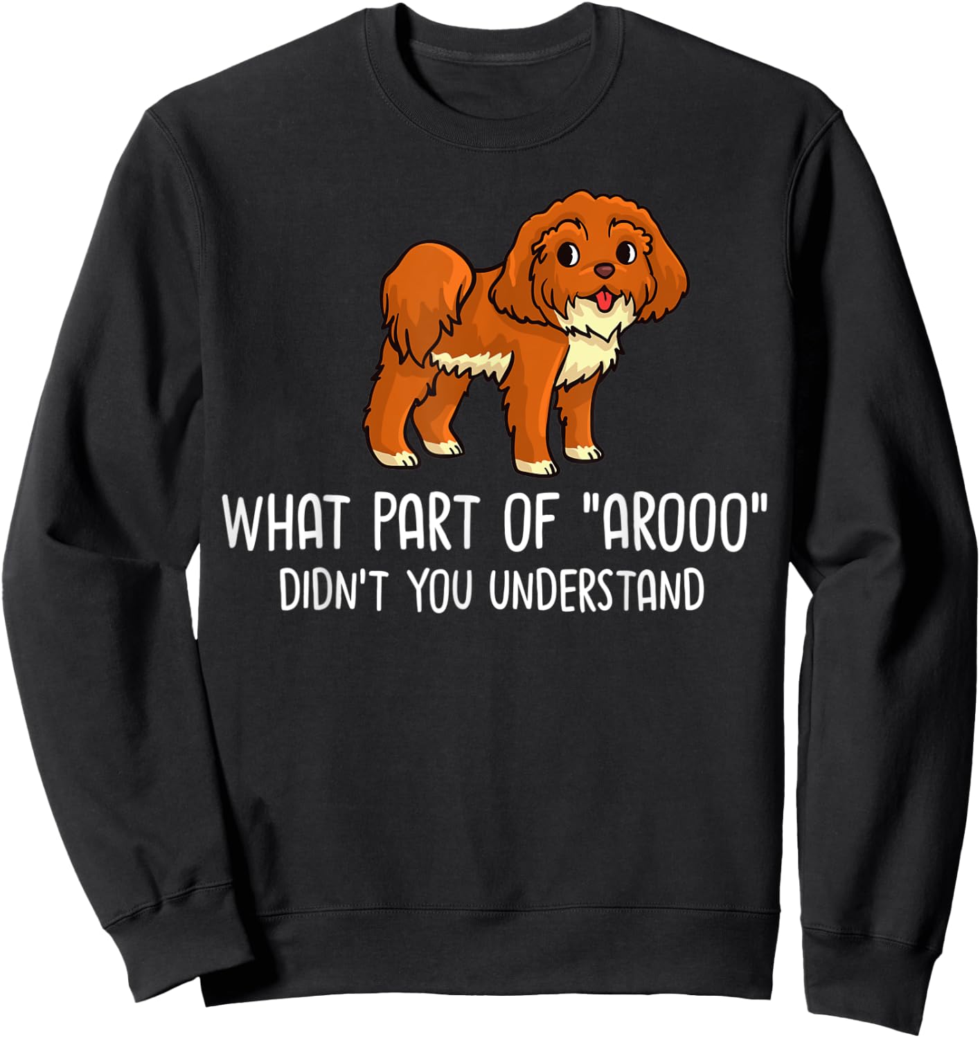 Shih Poo Dog Puppies Owner Lover Sweatshirt - Sweatshirt | Black