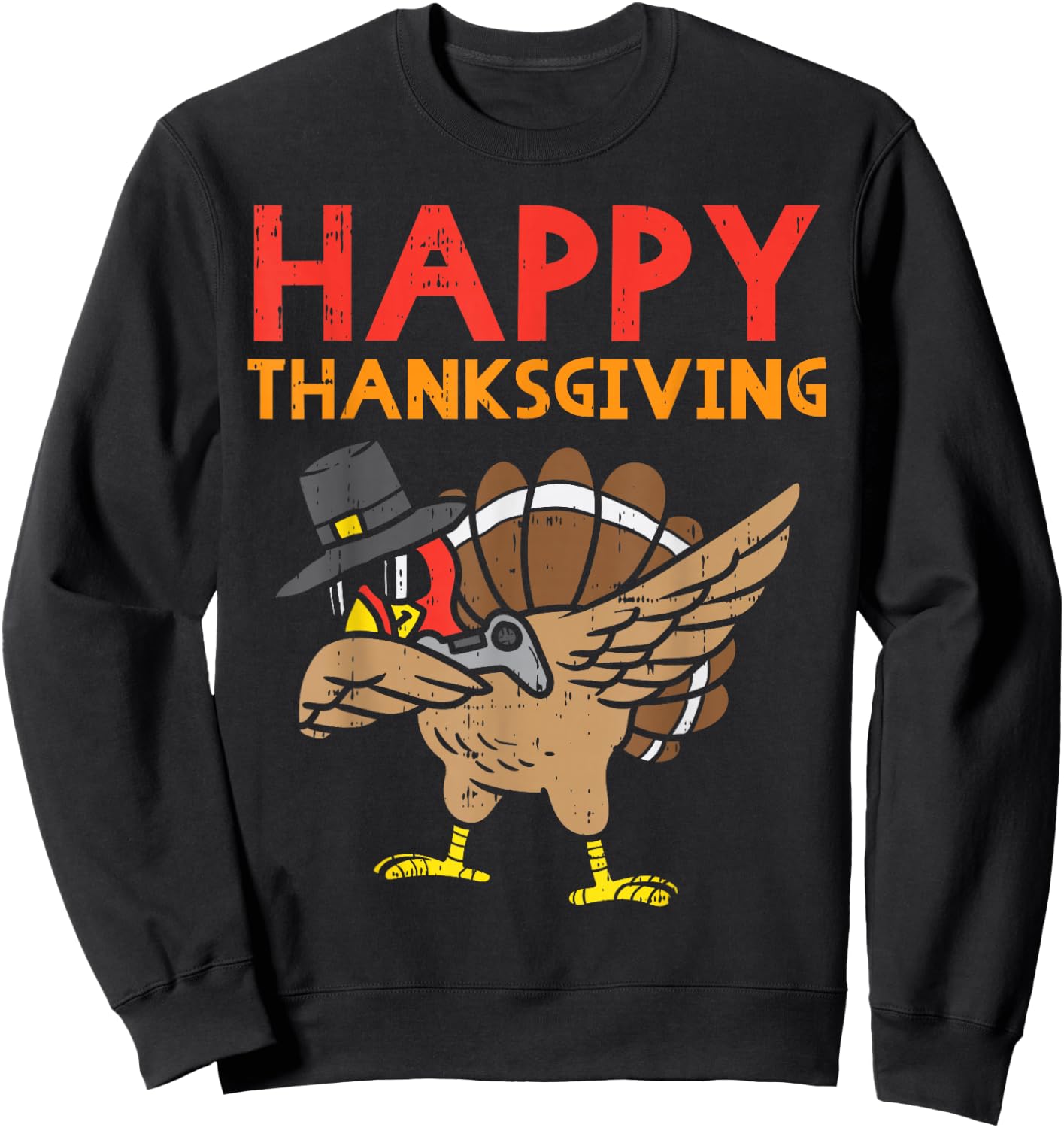 Happy Thanksgiving Dabbing Turkey Gamer Gaming Boys Men Gift Sweatshirt - Sweatshirt | Black