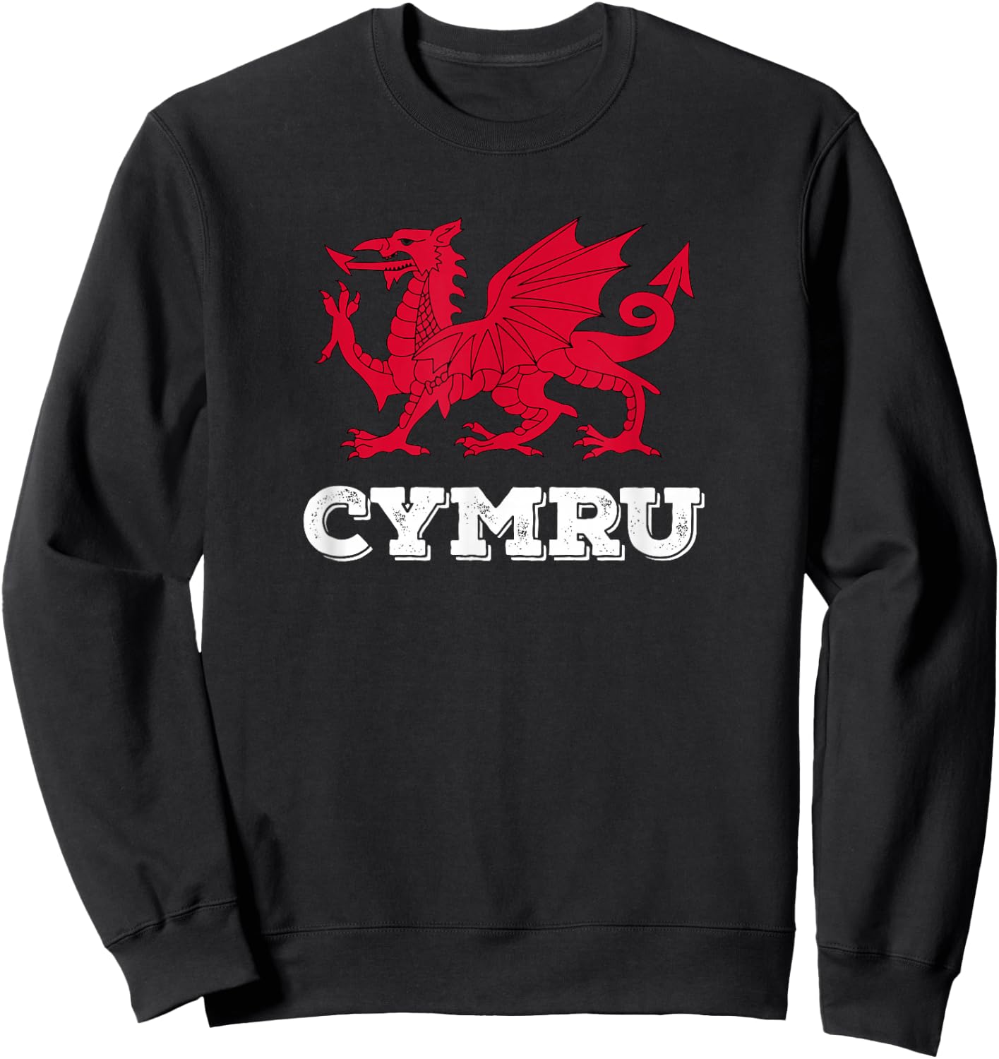 Wales 'Cymru' walisischer Drache stolz te be Welsh Sweatshirt - Sweatshirt | Black
