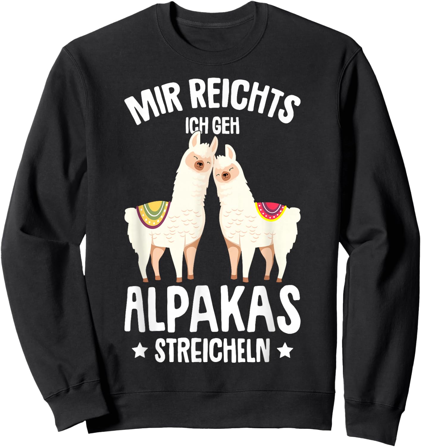 Mir reichts ich geh Alpakas streicheln Lama Girl's Women's , black Sweatshirt - Sweatshirt | Black