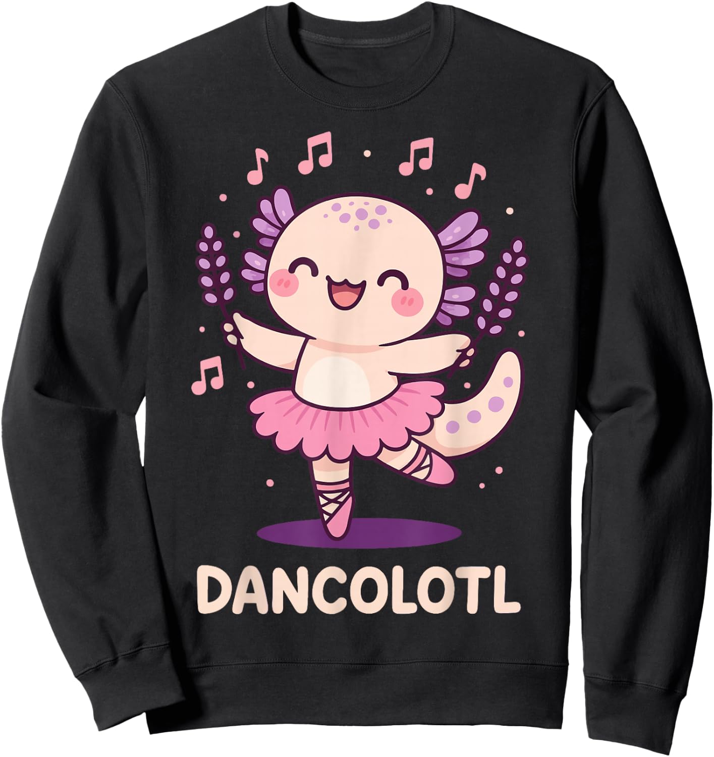 Dancolotl Axolotl Dancing Sweatshirt - Sweatshirt | Black