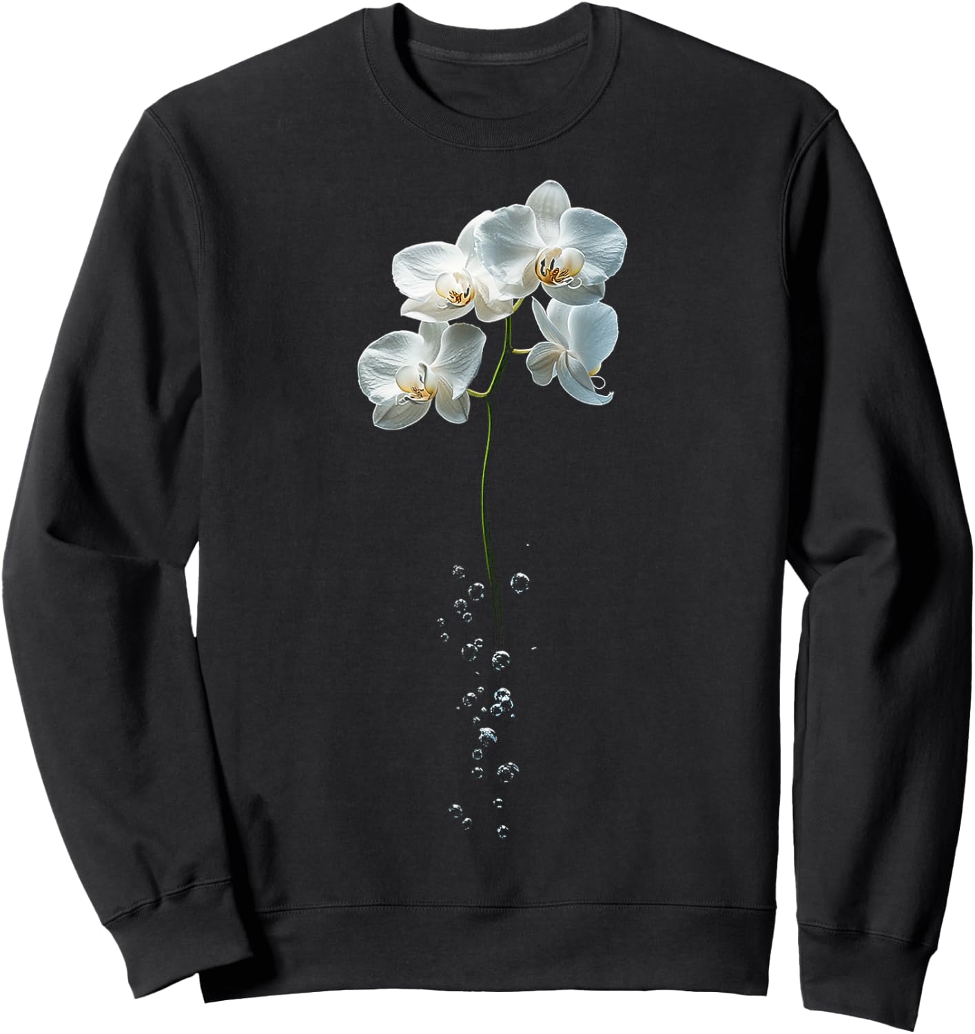 Orchid Pattern UFO Art UFO Sweatshirt - Sweatshirt | Black