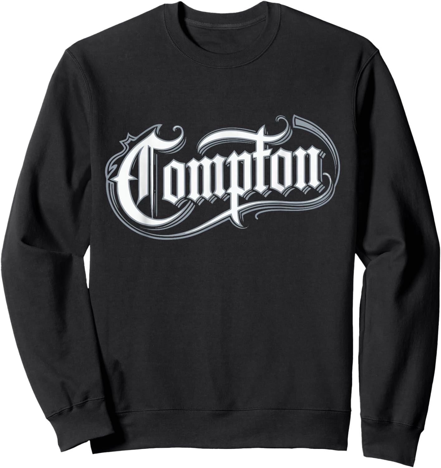 Compton West Coast Rap Gangsta Style 06 , Black, S Sweatshirt - Sweatshirt | Black