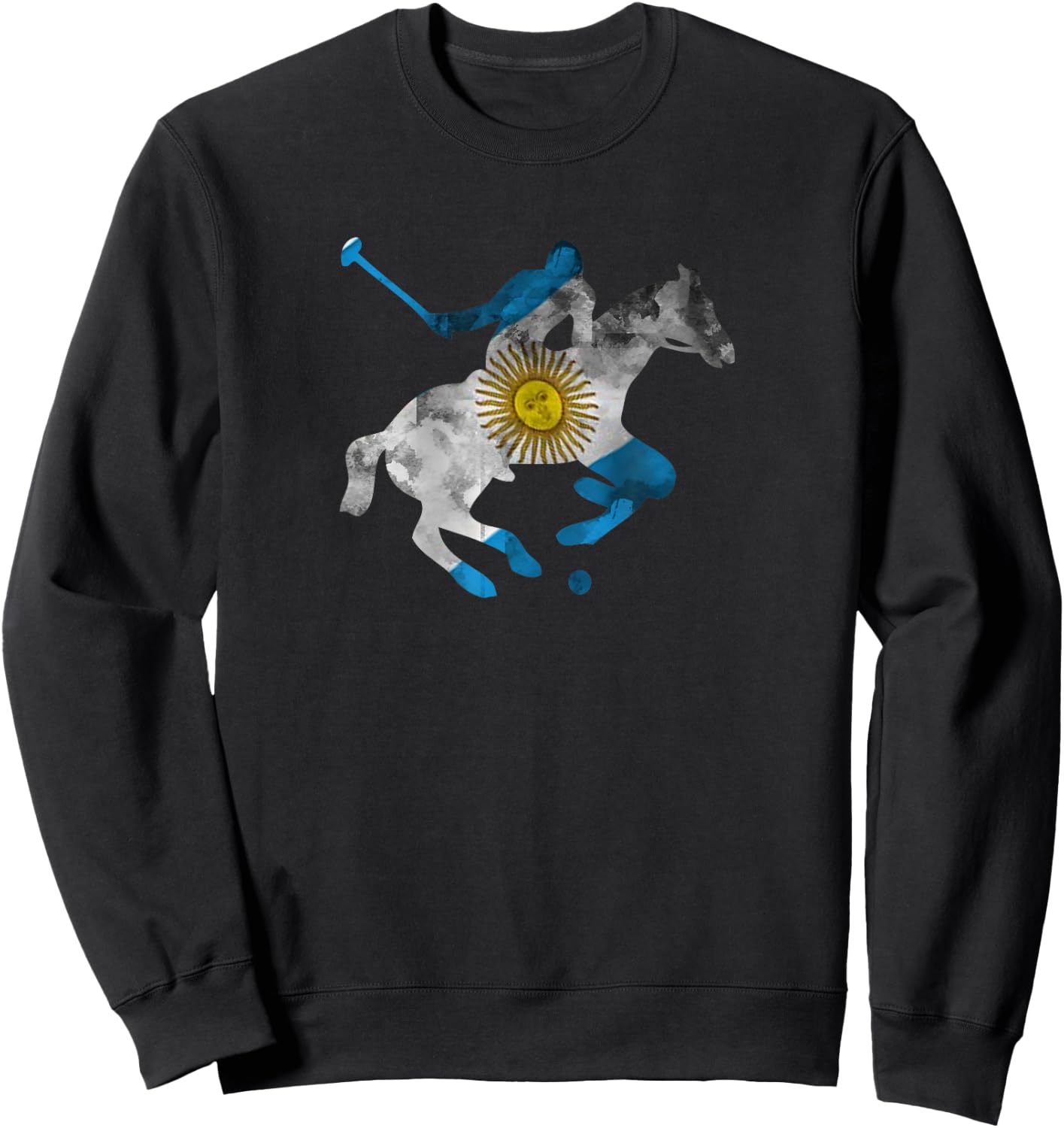 Vintage Horse Polo Riding Equestrian Argentina Shirt Sweatshirt - Sweatshirt | Black