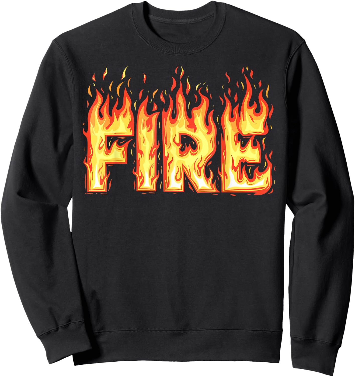 Fire Flame Costume Adult Kids Men Women , Black, S Sweatshirt - Sweatshirt | Black