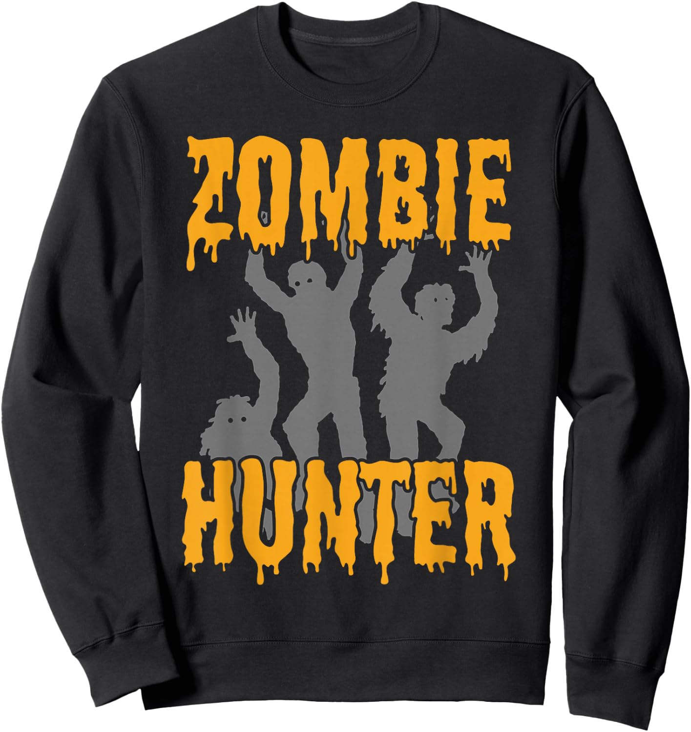 Funny Zombie Hunter Halloween party costume Sweatshirt - Sweatshirt | Black