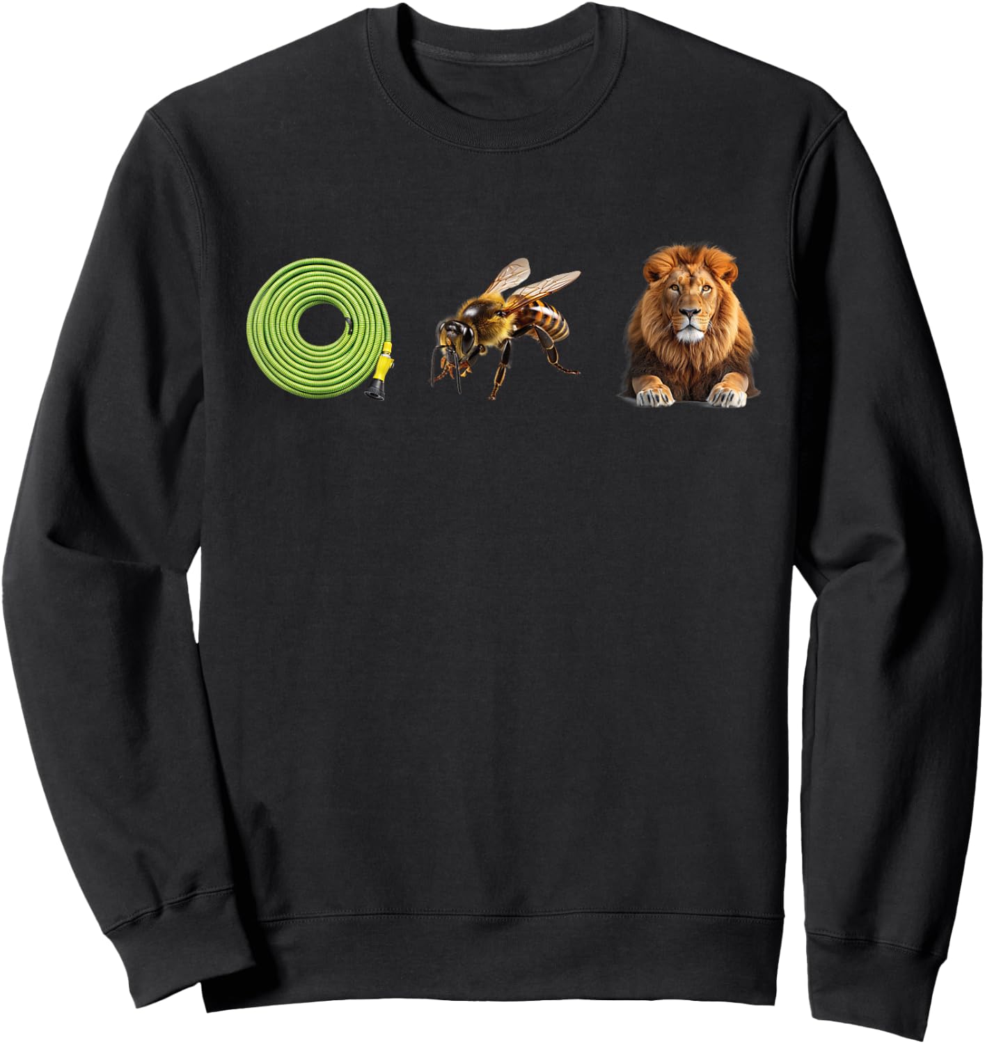 Hose Bee Lion Meme Realistic Costume Funny Pun Ho's Be Lying Sweatshirt - Sweatshirt | Black