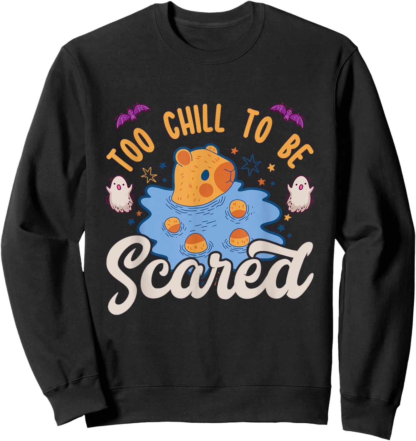 Spooky Capybara Squad Rodent Animal Halloween Capybara Sweatshirt - Sweatshirt | Black