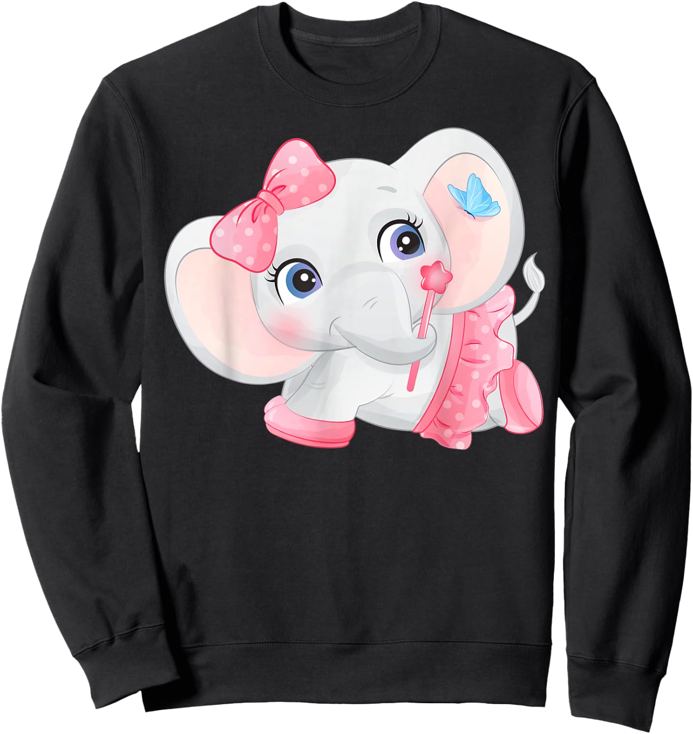 Baby elephant girl Sweatshirt - Sweatshirt | Black