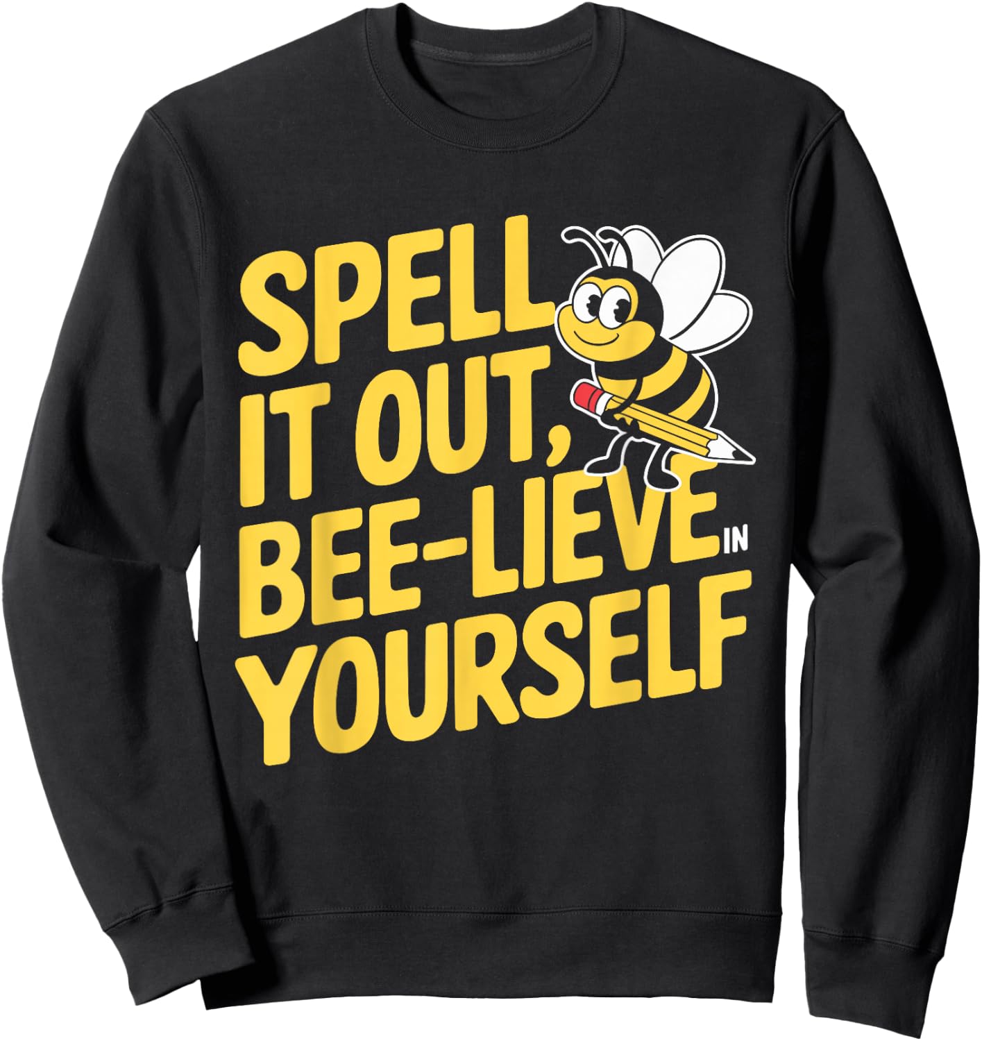 Spelling Bee Humour Spelling Champion Word Nerd Spelling Sweatshirt - Sweatshirt | Black