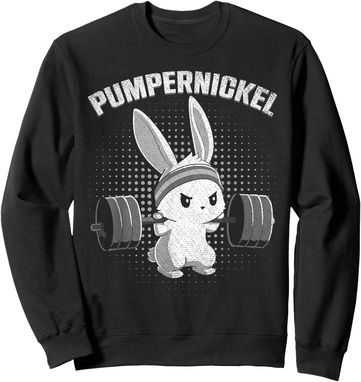 Pumpernickel Fitness Bunny Easter Bunny Gym Rabbit , black Sweatshirt - Sweatshirt | Black
