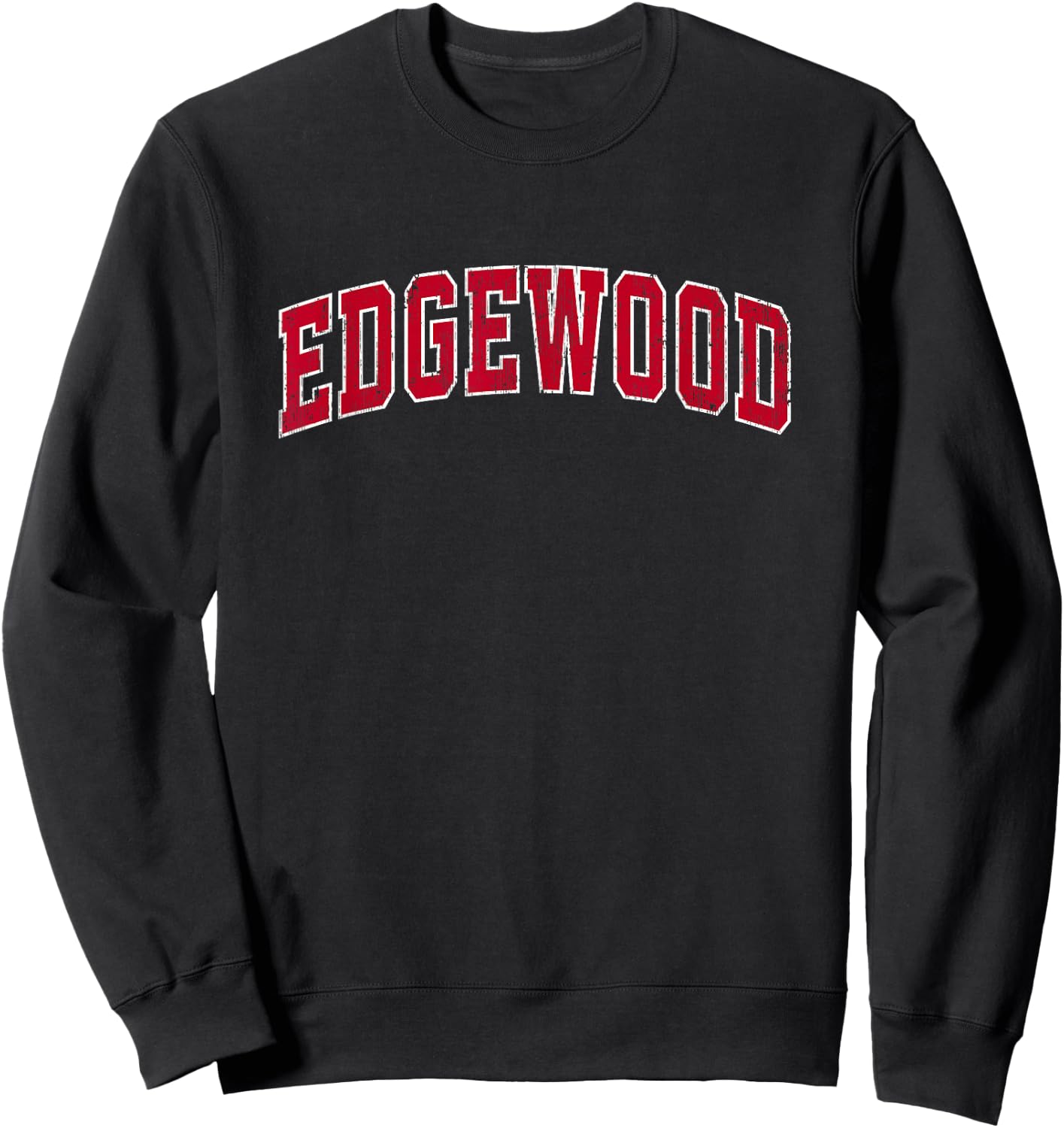 Edgewood Maryland MD Vintage Sports Design Red Design Sweatshirt - Sweatshirt | Black