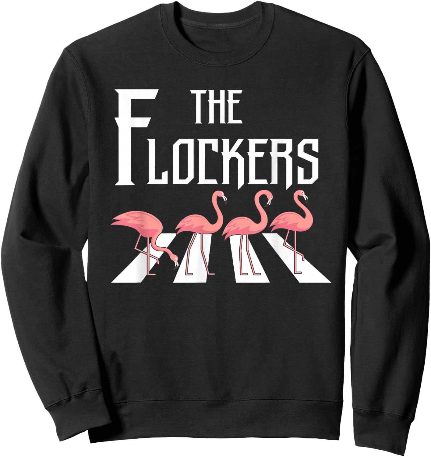 The Flockers Funny Flamingo Sweatshirt - Sweatshirt | Black