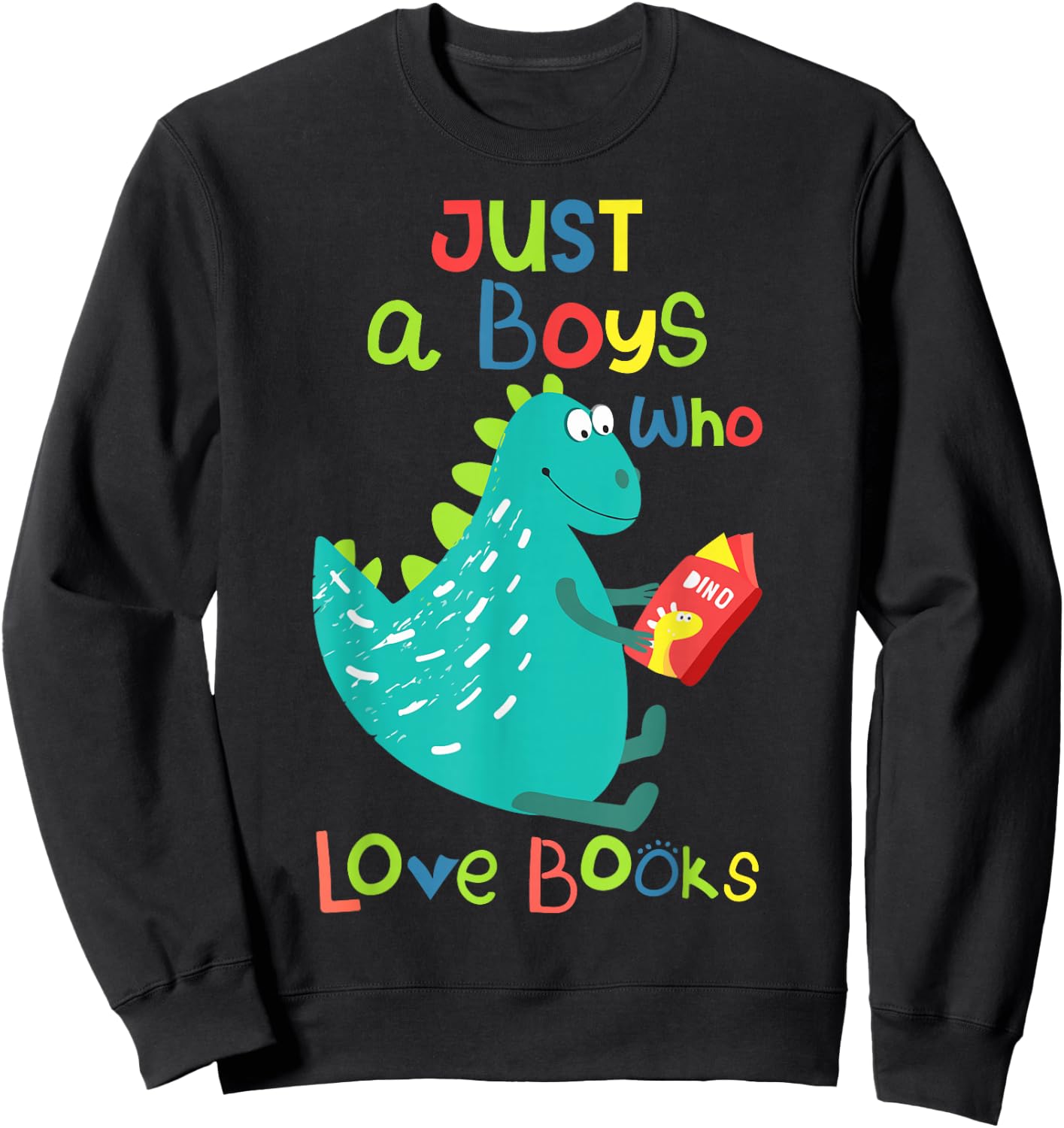 Reading-Shirt Boy Loves Books Bookworm Kids Toddler Nerdy Sweatshirt - Sweatshirt | Black