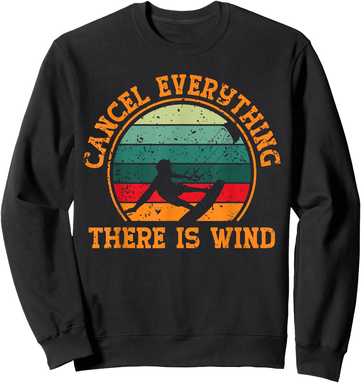 Kite Surfing - Surfing - Kitesurfing - Kiteboarding Wind Lover's Sweatshirt - Sweatshirt | Black