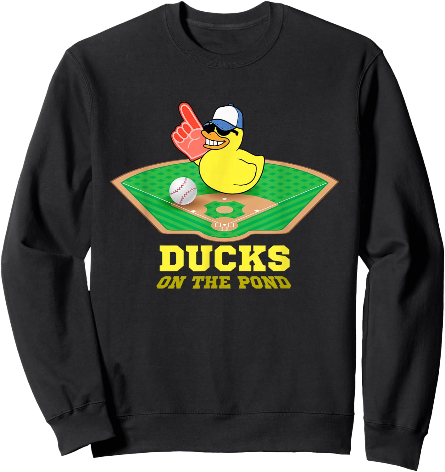 Ducks on the Pond Baseball Ducks on the Pond Baseball Sport Sweatshirt - Sweatshirt | Black