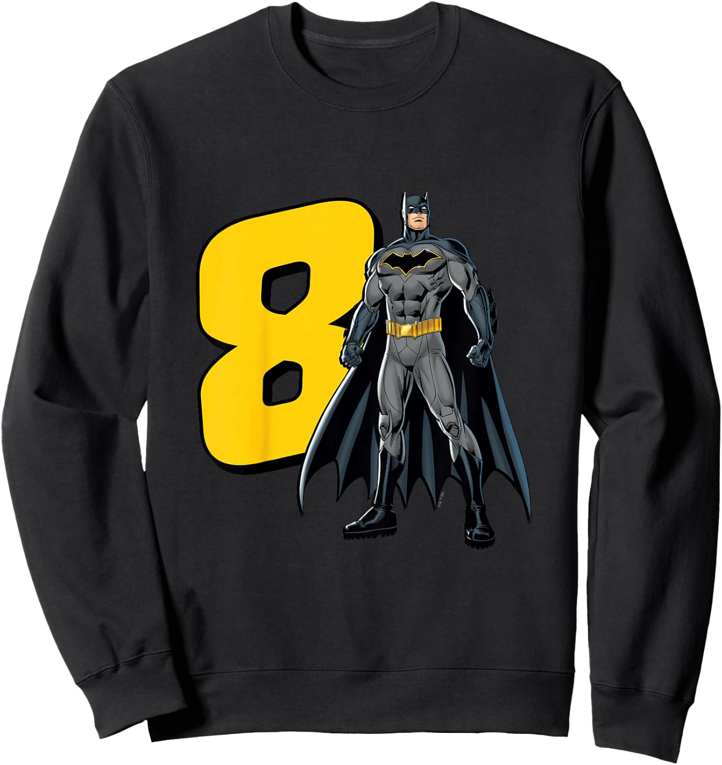 Kids Batman Super Hero 8th Birthday Sweatshirt - Sweatshirt | Black