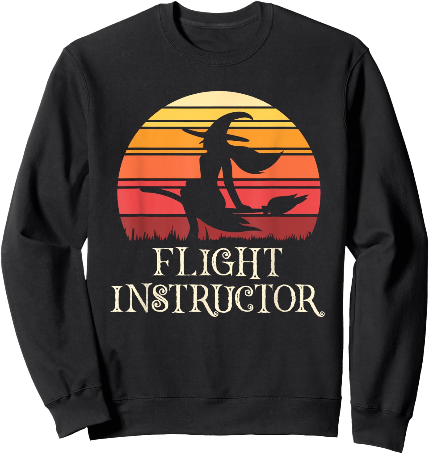 Flight Instructor Witch Sweatshirt - Sweatshirt | Black