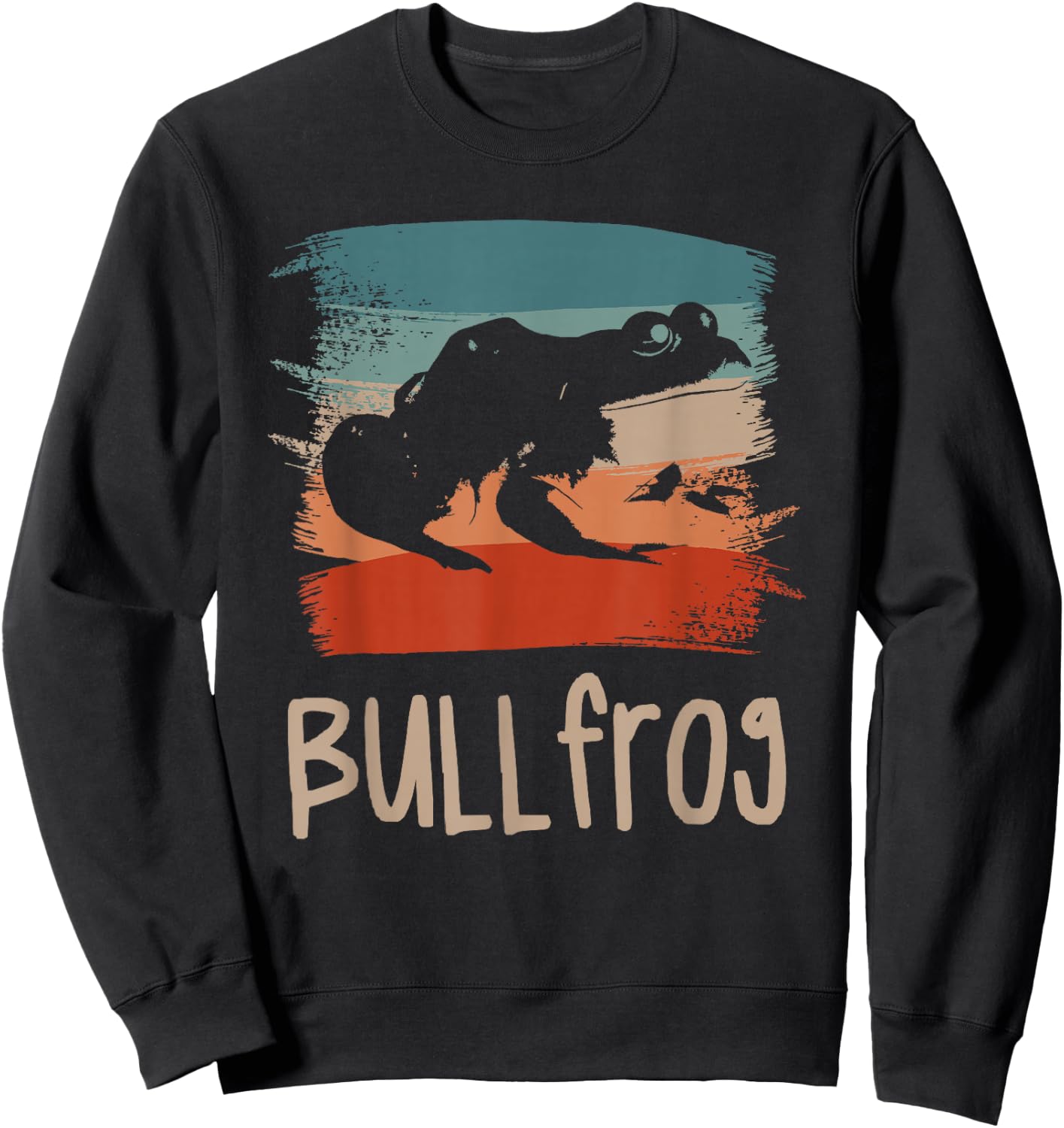 Retro Vintage Bullfrog Bullfrogs Sweatshirt - Sweatshirt | Black
