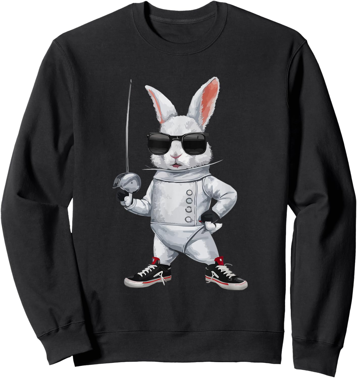 Fencing Sword Fight Swordsmanship Epee Foil Saber Fencer Sweatshirt - Sweatshirt | Black