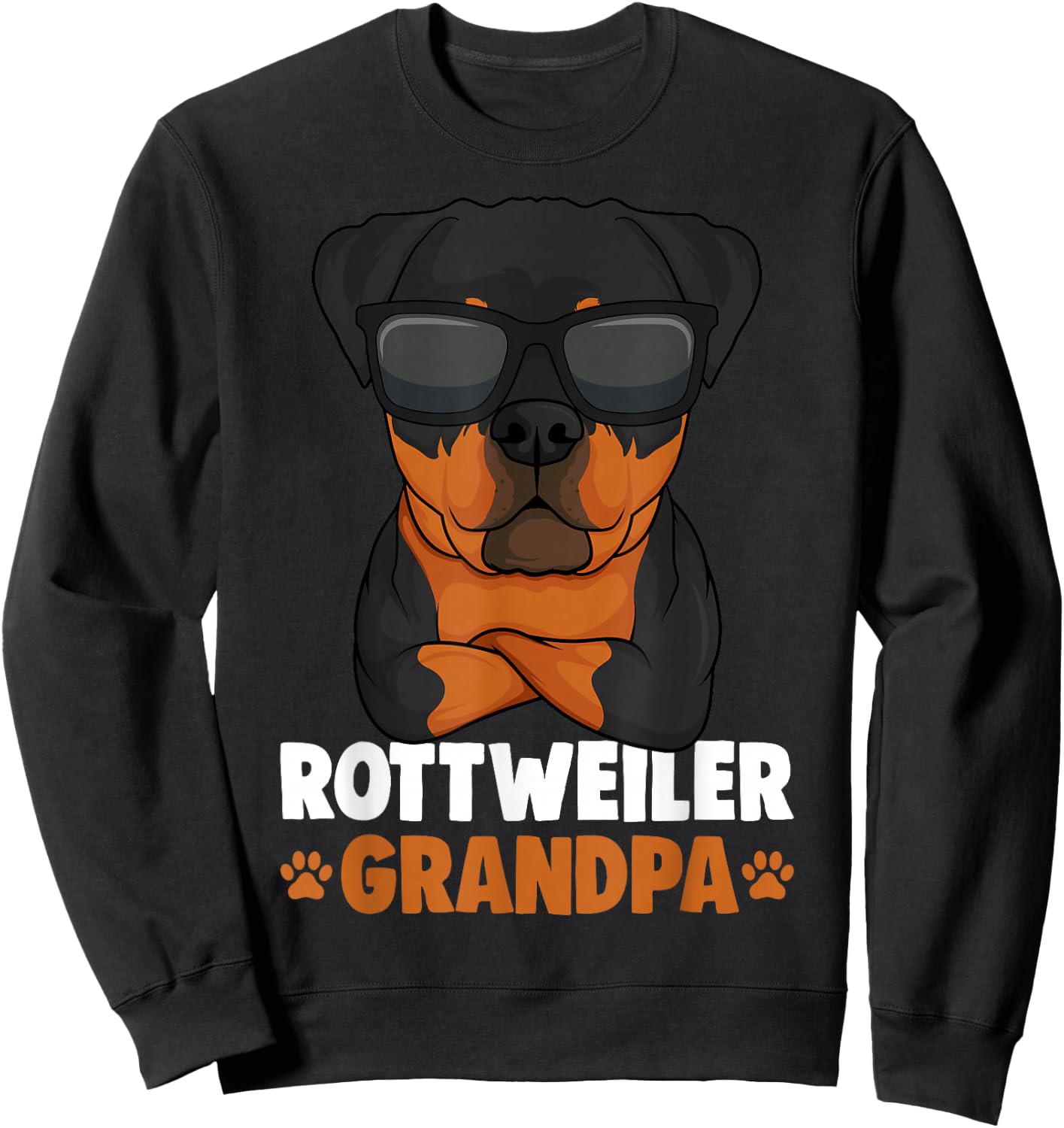 Rottweiler Grandpa Rottie Dog Men Sweatshirt - Sweatshirt | Black