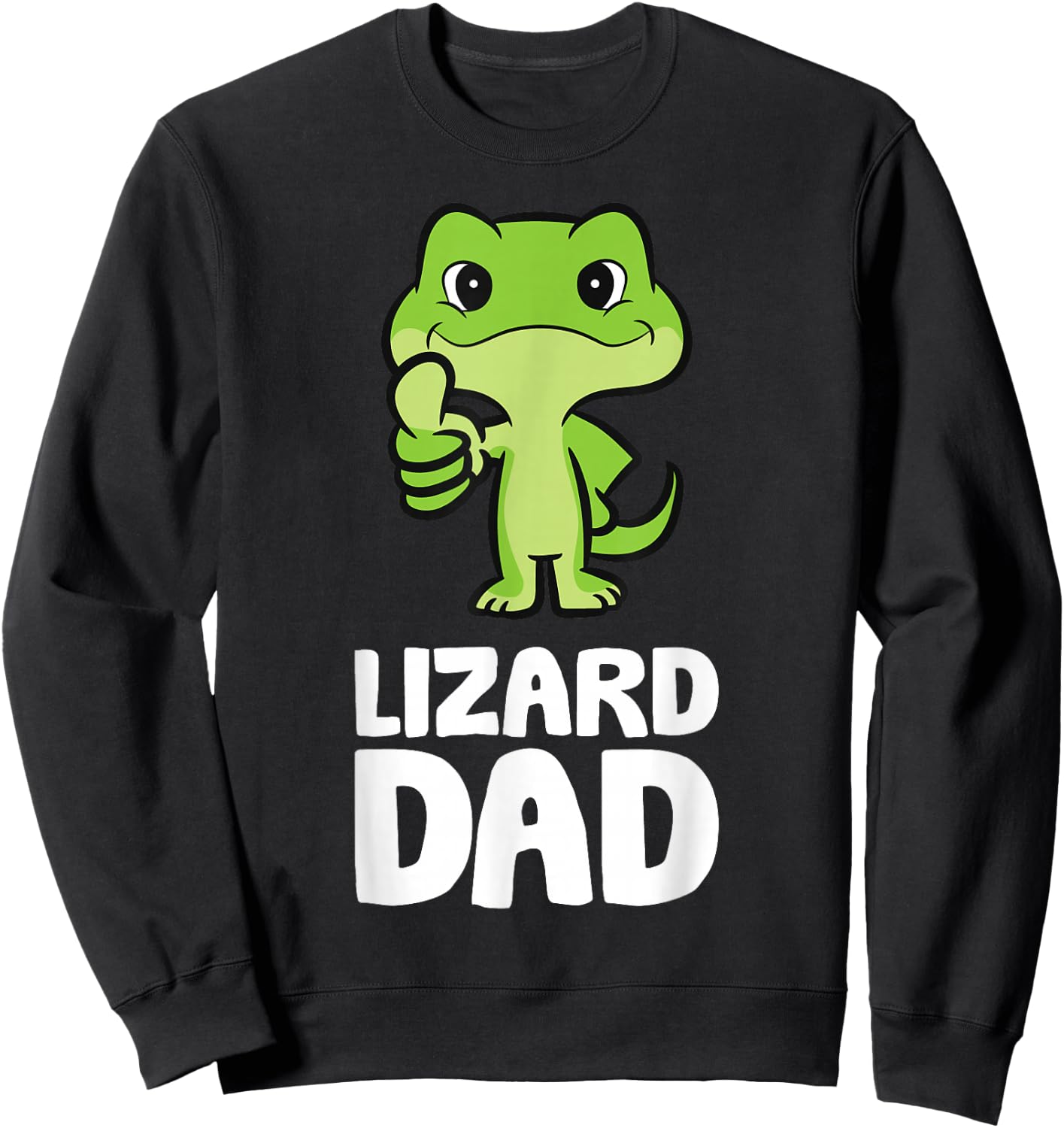 Lizard Dad Reptile Owner Herpetology Lizard Dad Sweatshirt - Sweatshirt | Black