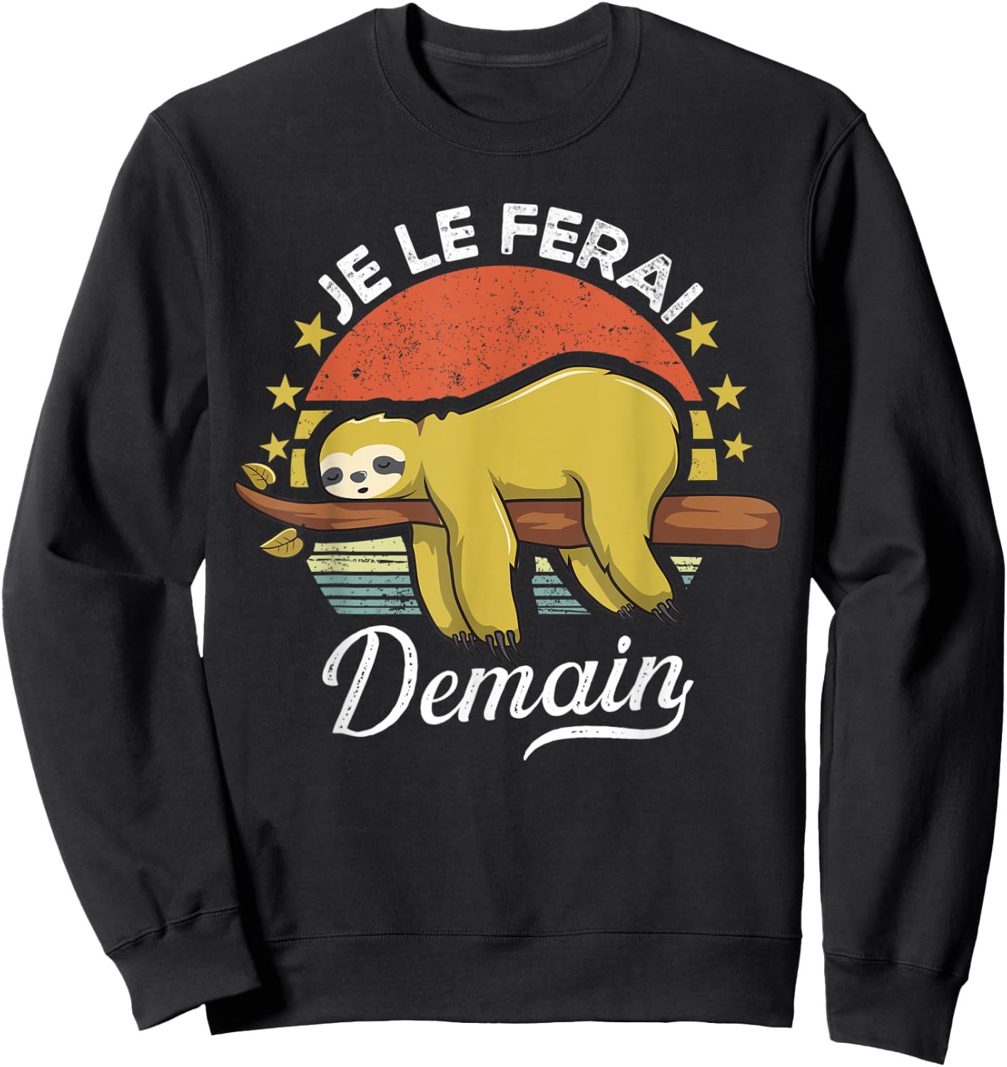 Humor I Will Do It Tomorrow Lazy Procrastination , Black, S Sweatshirt - Sweatshirt | Black