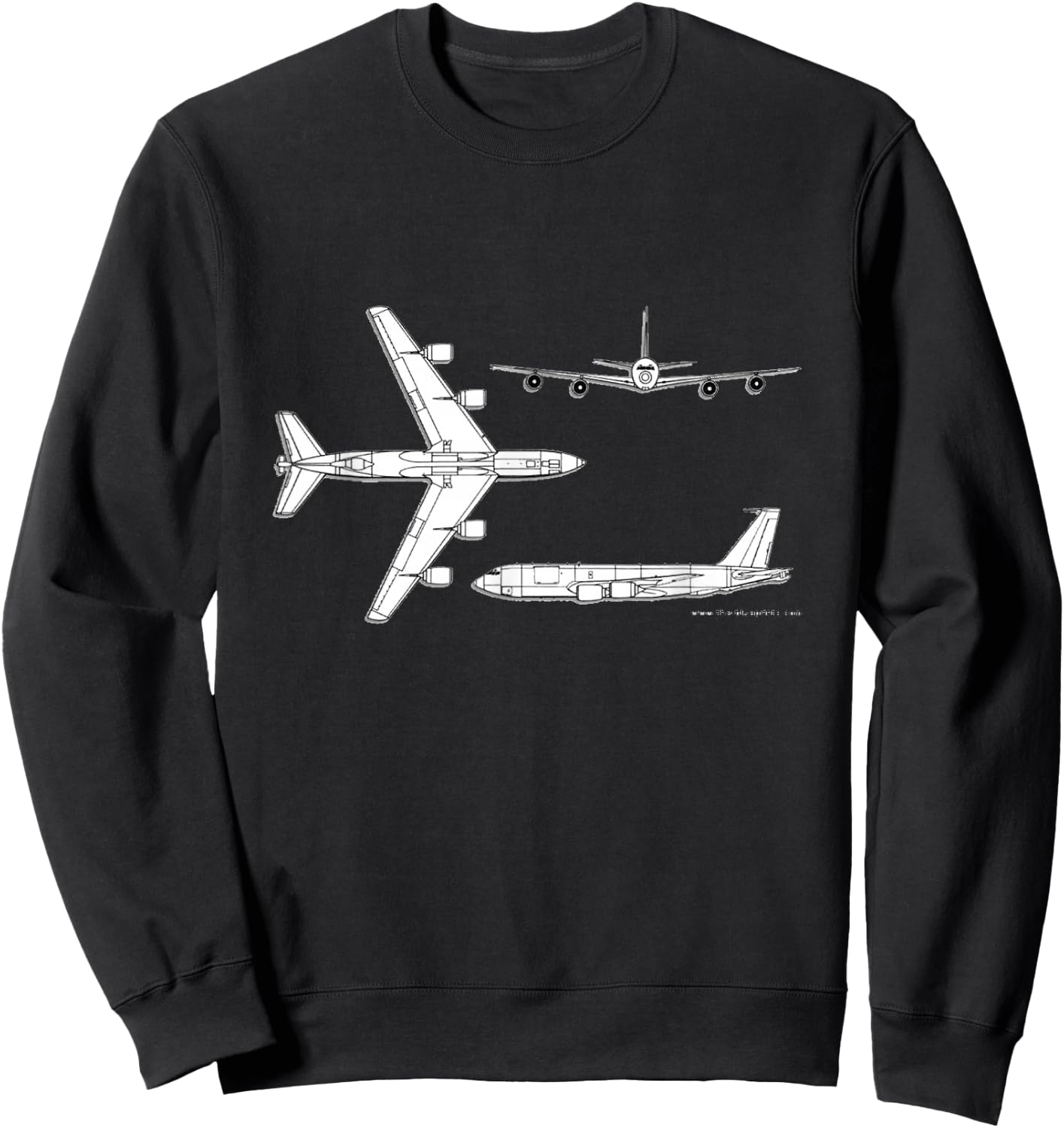 KC-135 Stratotanker Jet Military Aircraft Army Veteran Gift Sweatshirt - Sweatshirt | Black