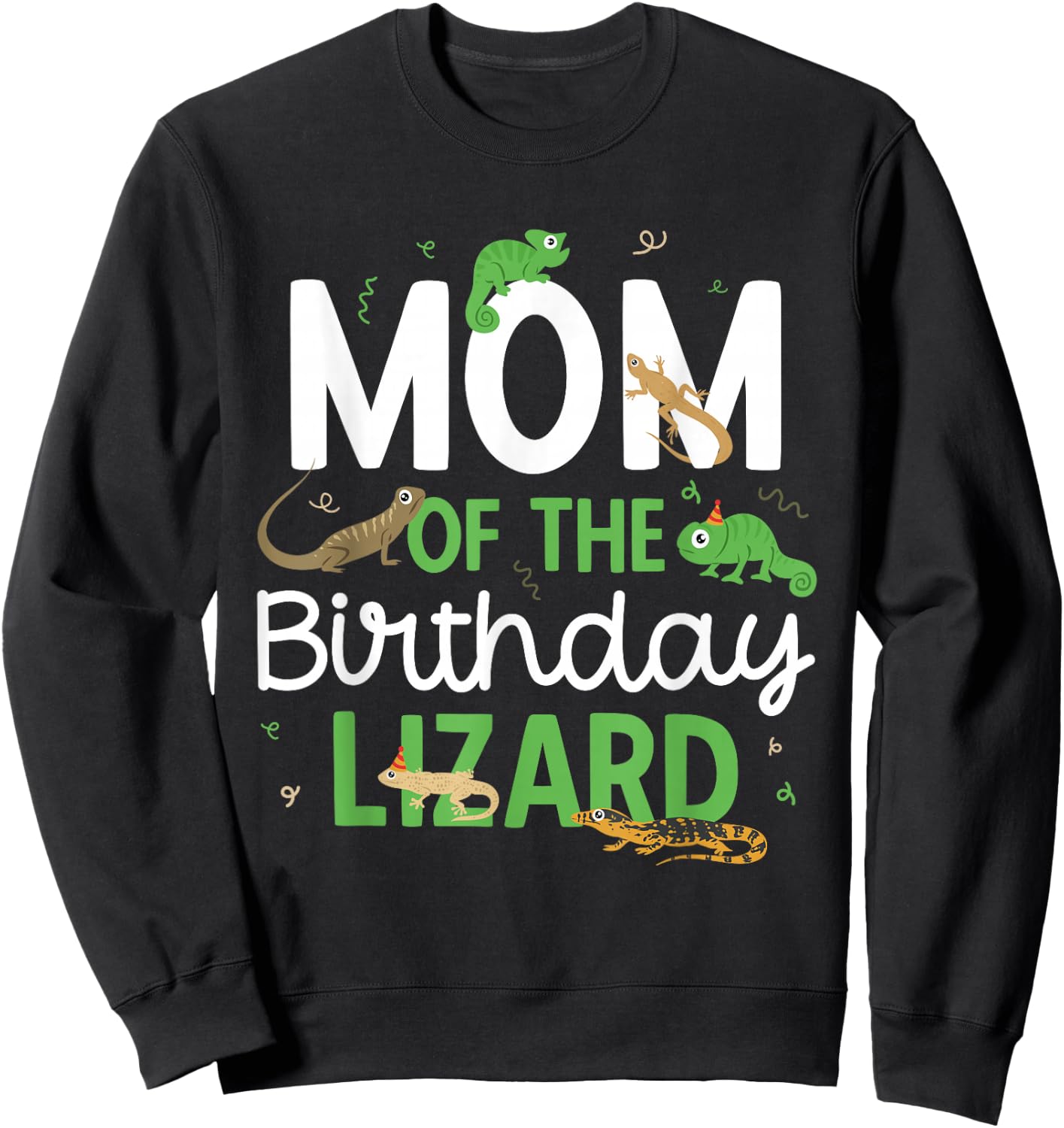 Children's Reptile Lizard Birthday Sweatshirt - Sweatshirt | Black