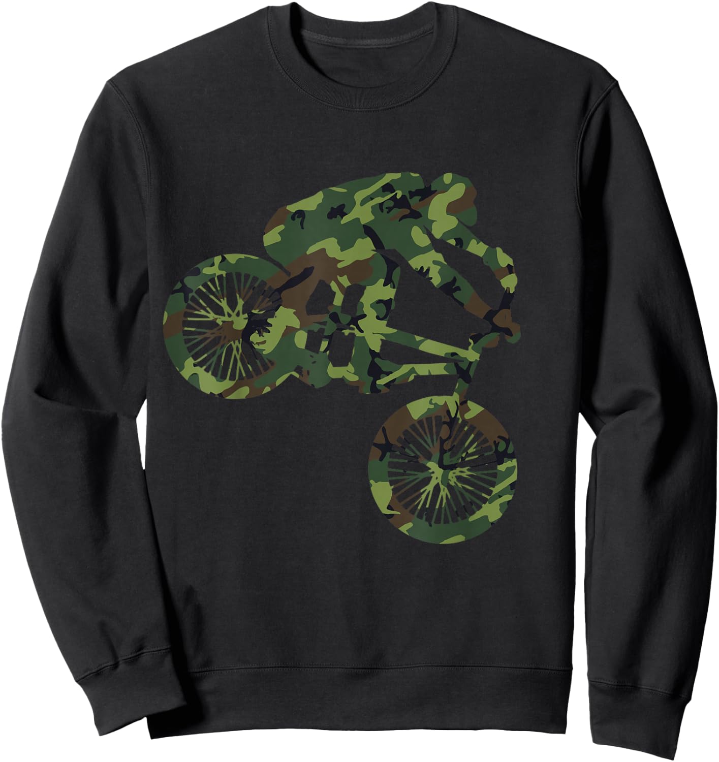 BMX Camouflage Camo Bike Bicycle BMXer Gift Sweatshirt - Sweatshirt | Black