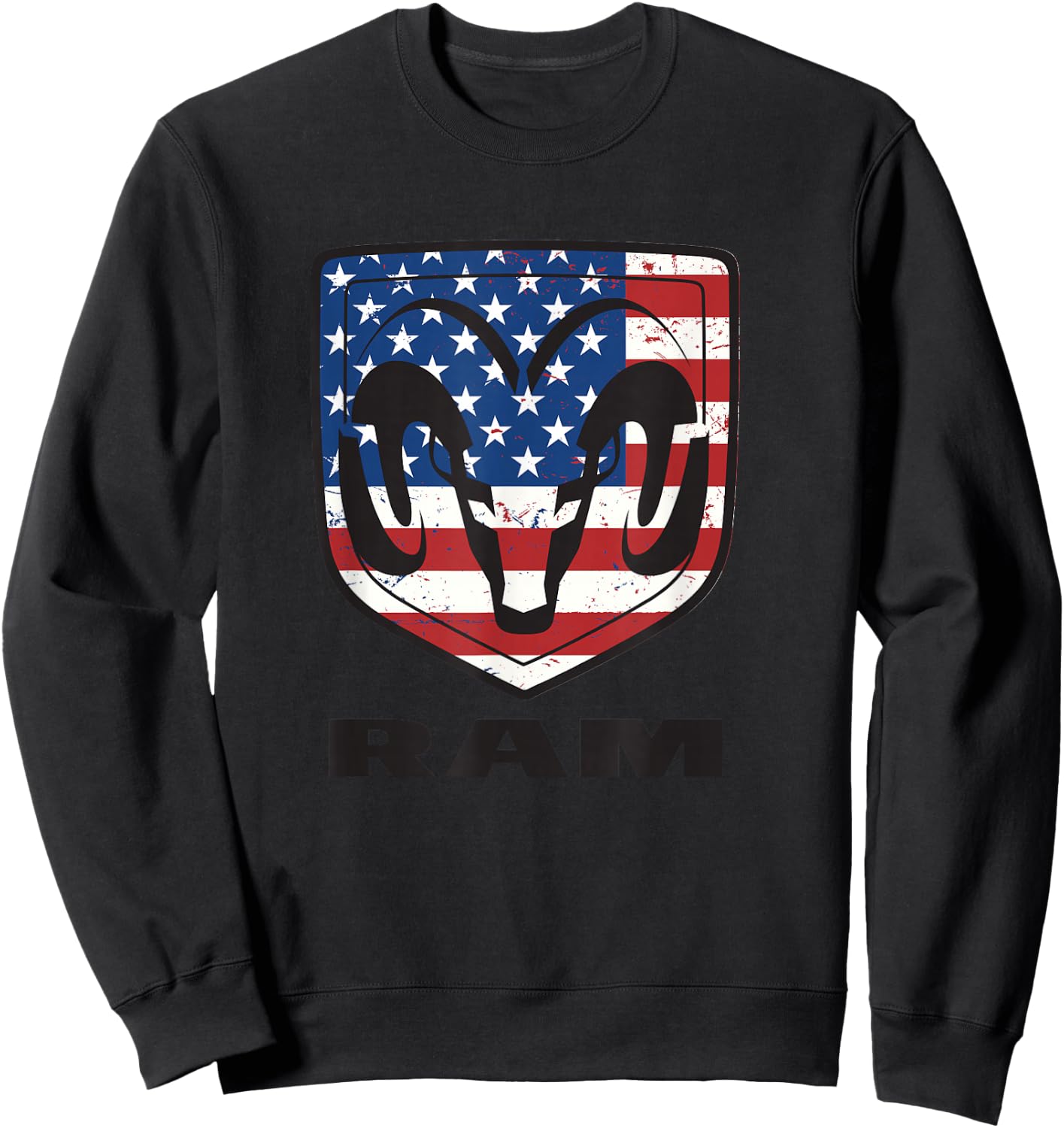 Flag Ram Trucks Shield , grey, S Sweatshirt - Sweatshirt | Black