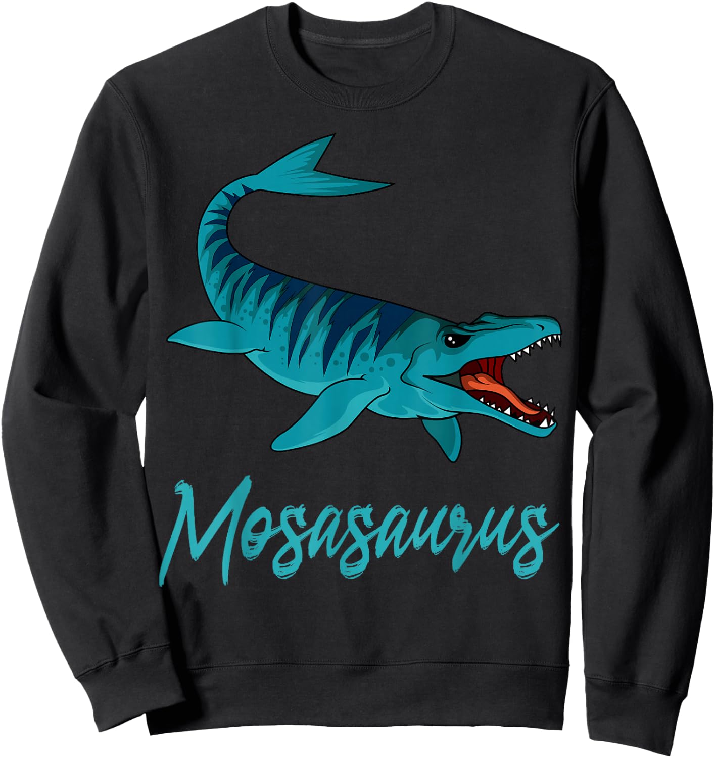 Mosasaurus Aquatic Dinosaur Paleontologist Prehistoric Sweatshirt - Sweatshirt | Black