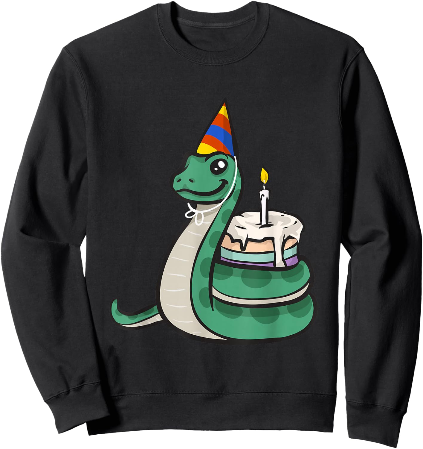 Kids Snake Birthday Snake Sweatshirt - Sweatshirt | Black